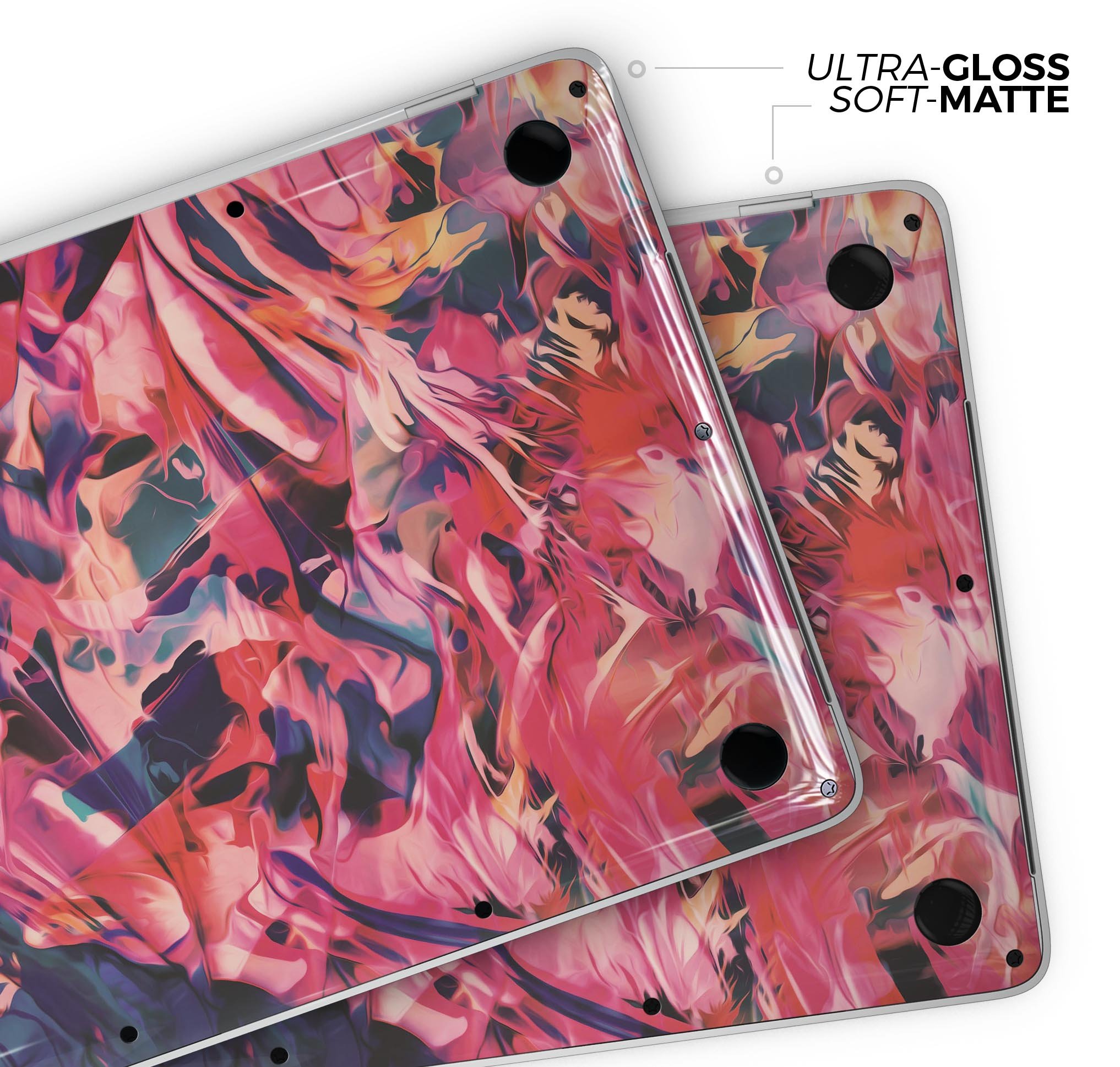 Liquid Abstract Paint Remix V35 skin decal wrap kit for MacBook, showcasing vibrant colors and a sleek design.