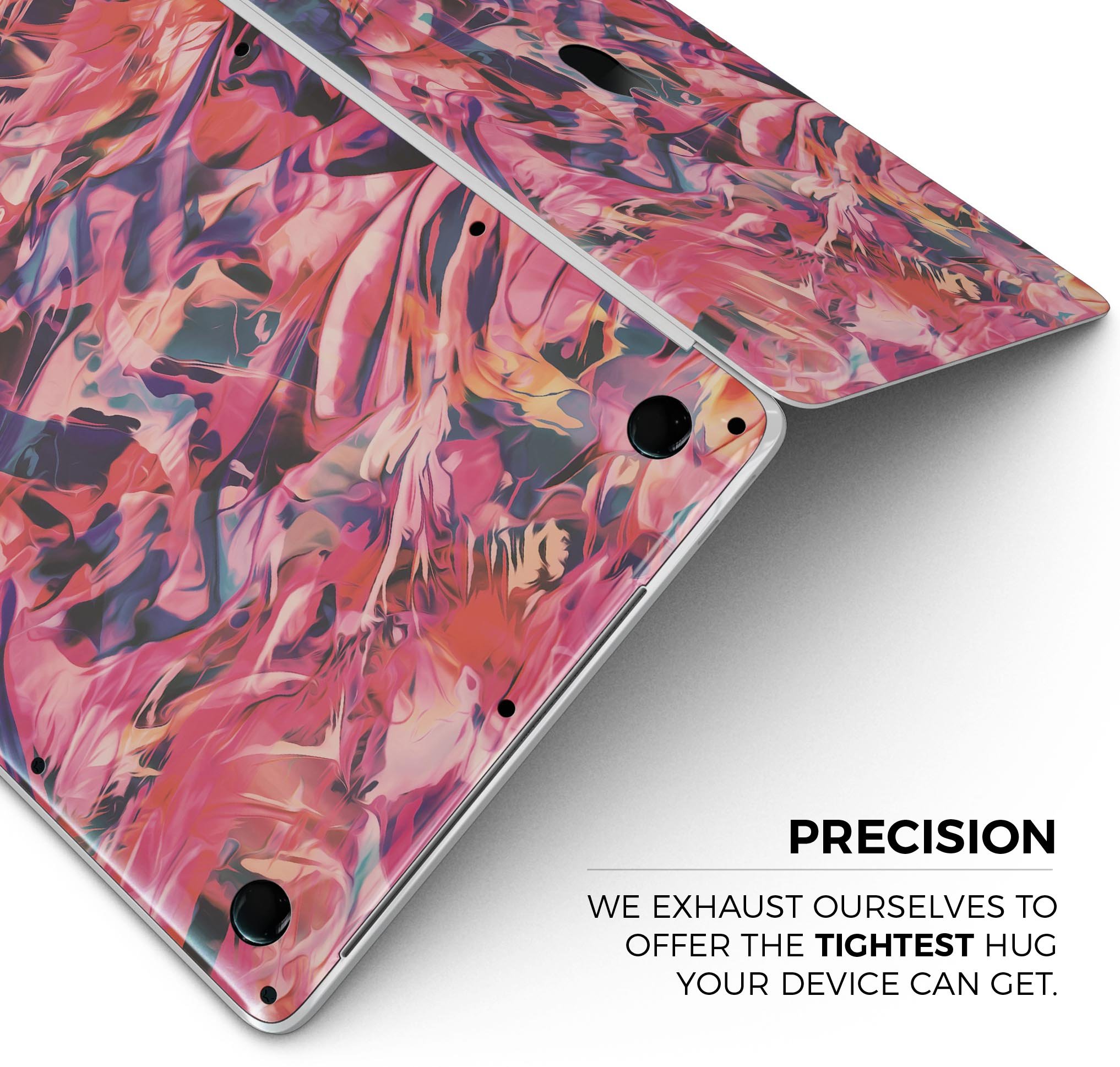 Liquid Abstract Paint Remix V35 skin decal wrap kit for MacBook, showcasing vibrant colors and a sleek design.