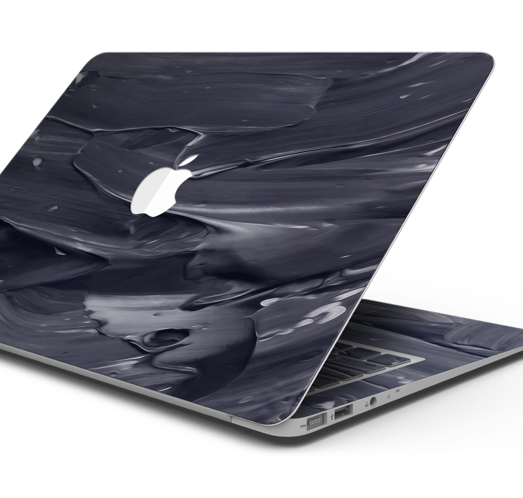 Liquid Abstract Paint Remix V38 skin decal wrap kit for MacBook, showcasing vibrant colors and a sleek design.