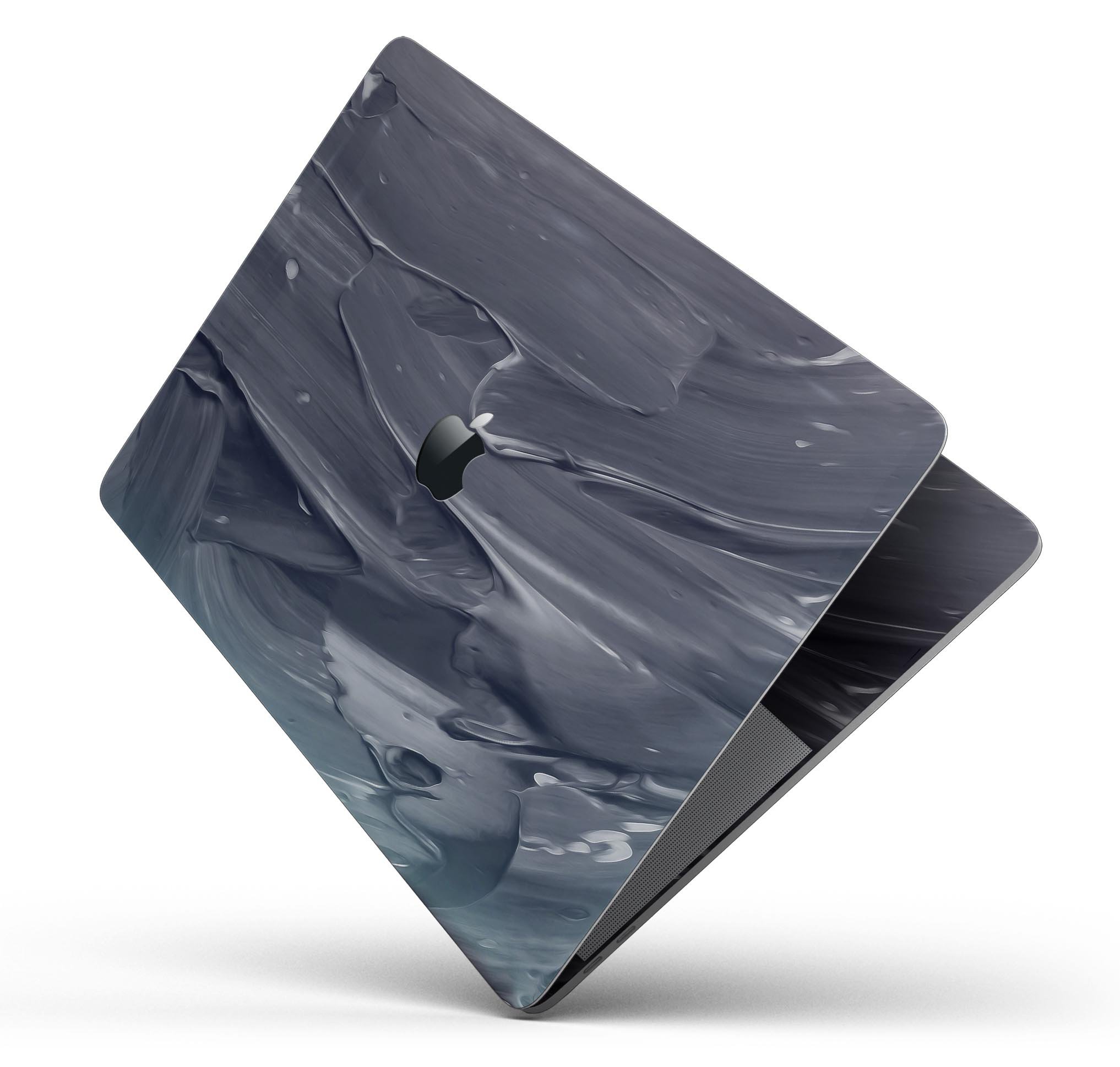 Liquid Abstract Paint Remix V38 skin decal wrap kit for MacBook, showcasing vibrant colors and a sleek design.