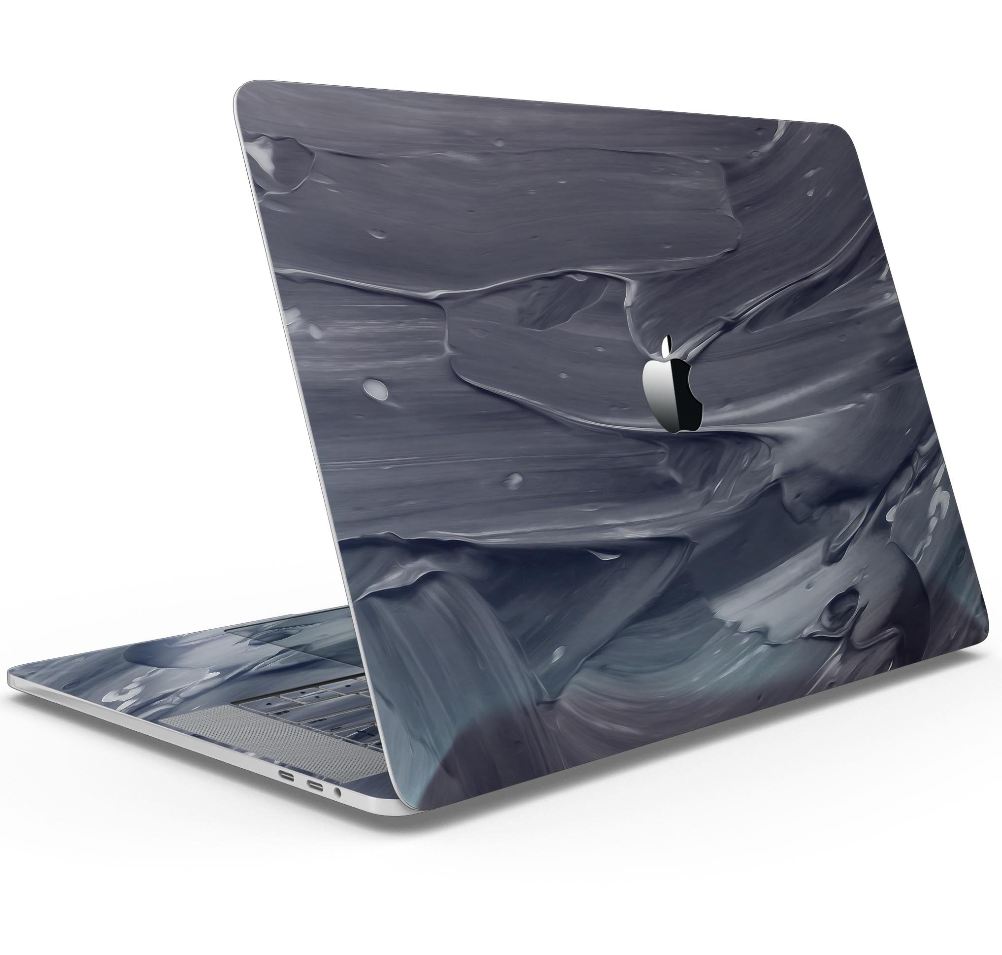 Liquid Abstract Paint Remix V38 skin decal wrap kit for MacBook, showcasing vibrant colors and a sleek design.