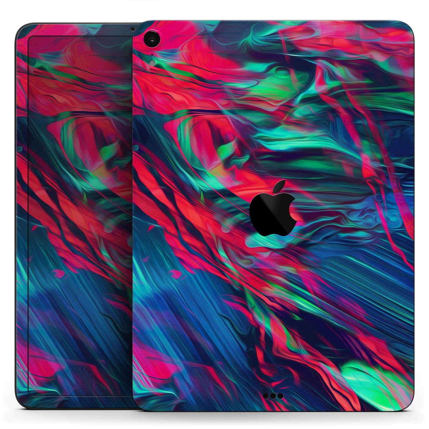 Liquid Abstract Paint Remix V4 skin decal for Apple devices, showcasing vibrant colors and a sleek design.