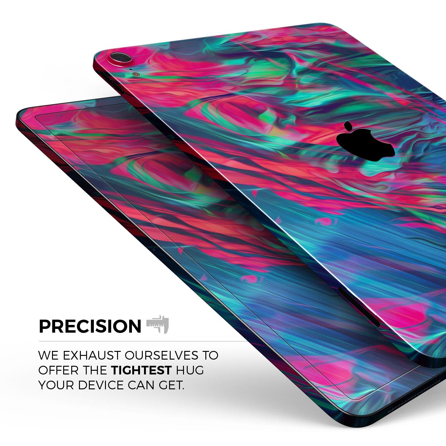 Liquid Abstract Paint Remix V4 skin decal for Apple devices, showcasing vibrant colors and a sleek design.