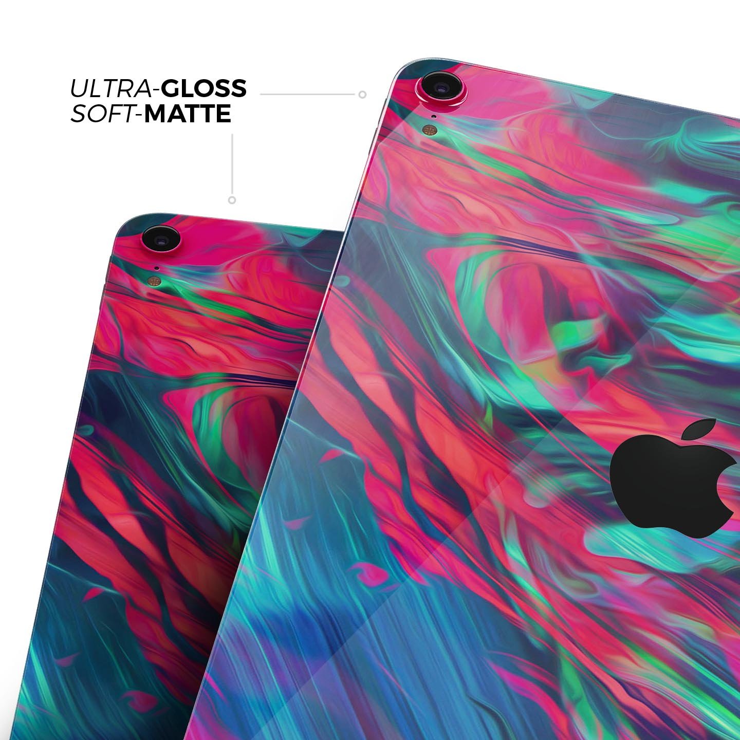 Liquid Abstract Paint Remix V4 skin decal for Apple devices, showcasing vibrant colors and a sleek design.