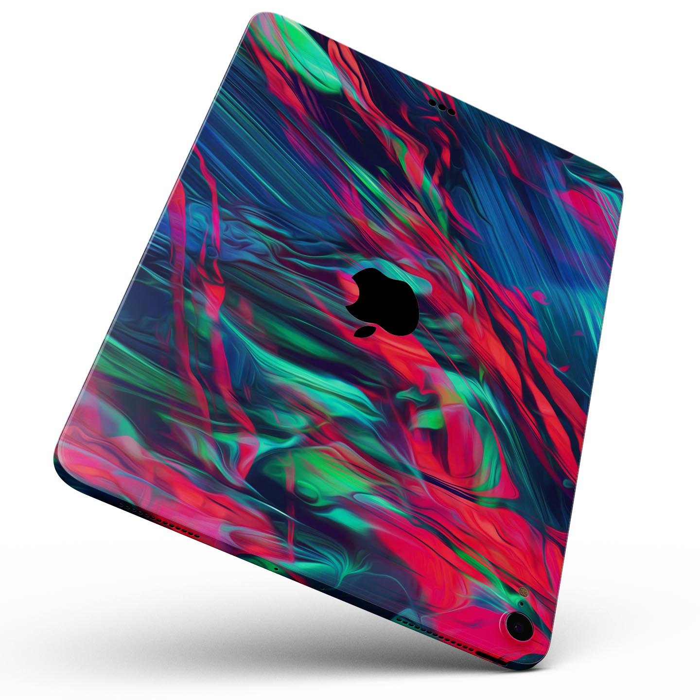 Liquid Abstract Paint Remix V4 skin decal for Apple devices, showcasing vibrant colors and a sleek design.