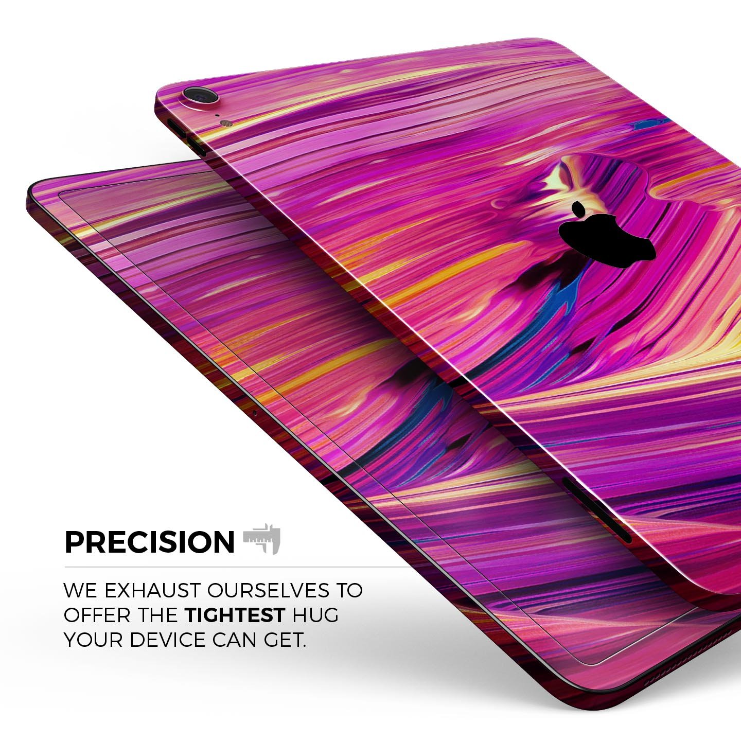 Liquid Abstract Paint Remix V40 skin decal for Apple devices, showcasing vibrant colors and intricate design on a sleek surface.