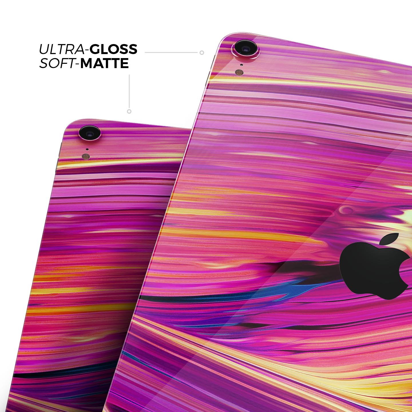 Liquid Abstract Paint Remix V40 skin decal for Apple devices, showcasing vibrant colors and intricate design on a sleek surface.