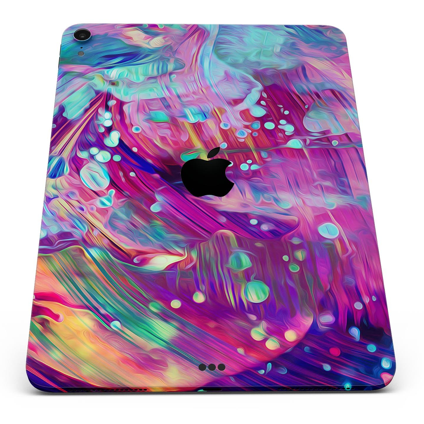 Liquid Abstract Paint Remix V41 skin decal for Apple devices, showcasing vibrant colors and a sleek design.