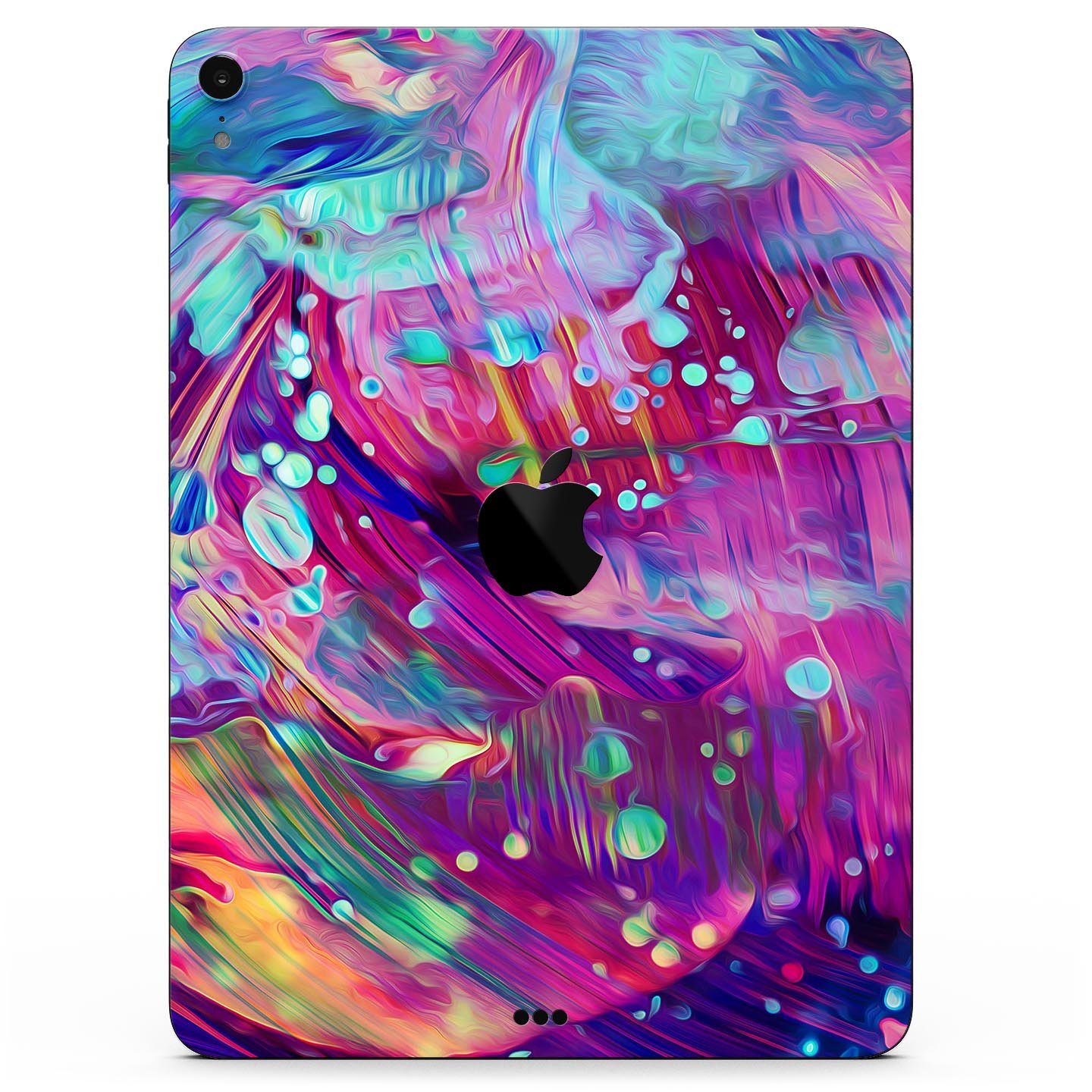 Liquid Abstract Paint Remix V41 skin decal for Apple devices, showcasing vibrant colors and a sleek design.