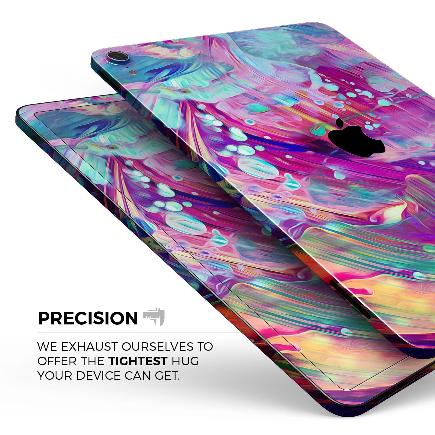 Liquid Abstract Paint Remix V41 skin decal for Apple devices, showcasing vibrant colors and a sleek design.