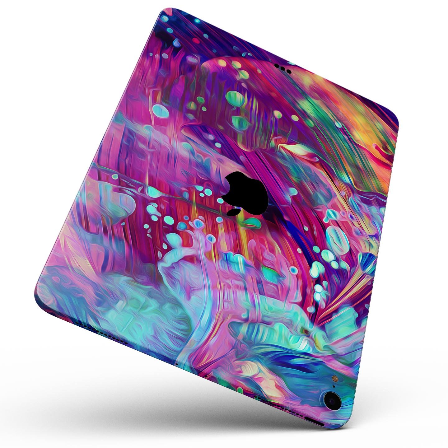 Liquid Abstract Paint Remix V41 skin decal for Apple devices, showcasing vibrant colors and a sleek design.