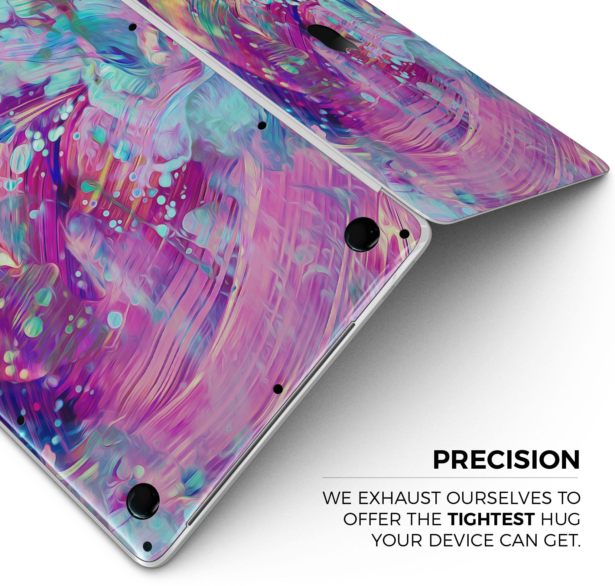 Liquid Abstract Paint Remix V41 skin decal wrap kit for MacBook, showcasing vibrant colors and a sleek design.