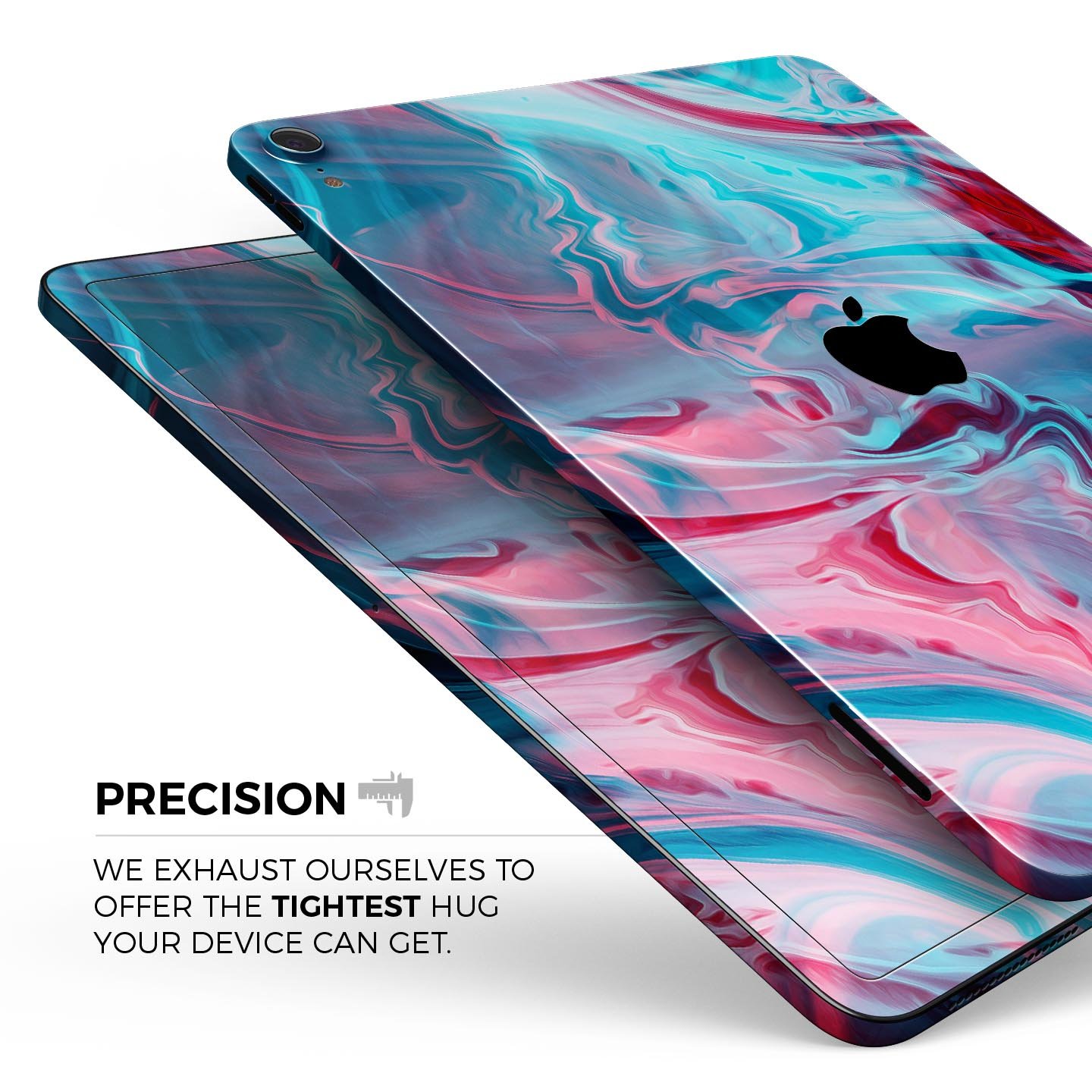 Liquid Abstract Paint Remix V42 skin decal for Apple devices, showcasing vibrant abstract design and premium 3M material.