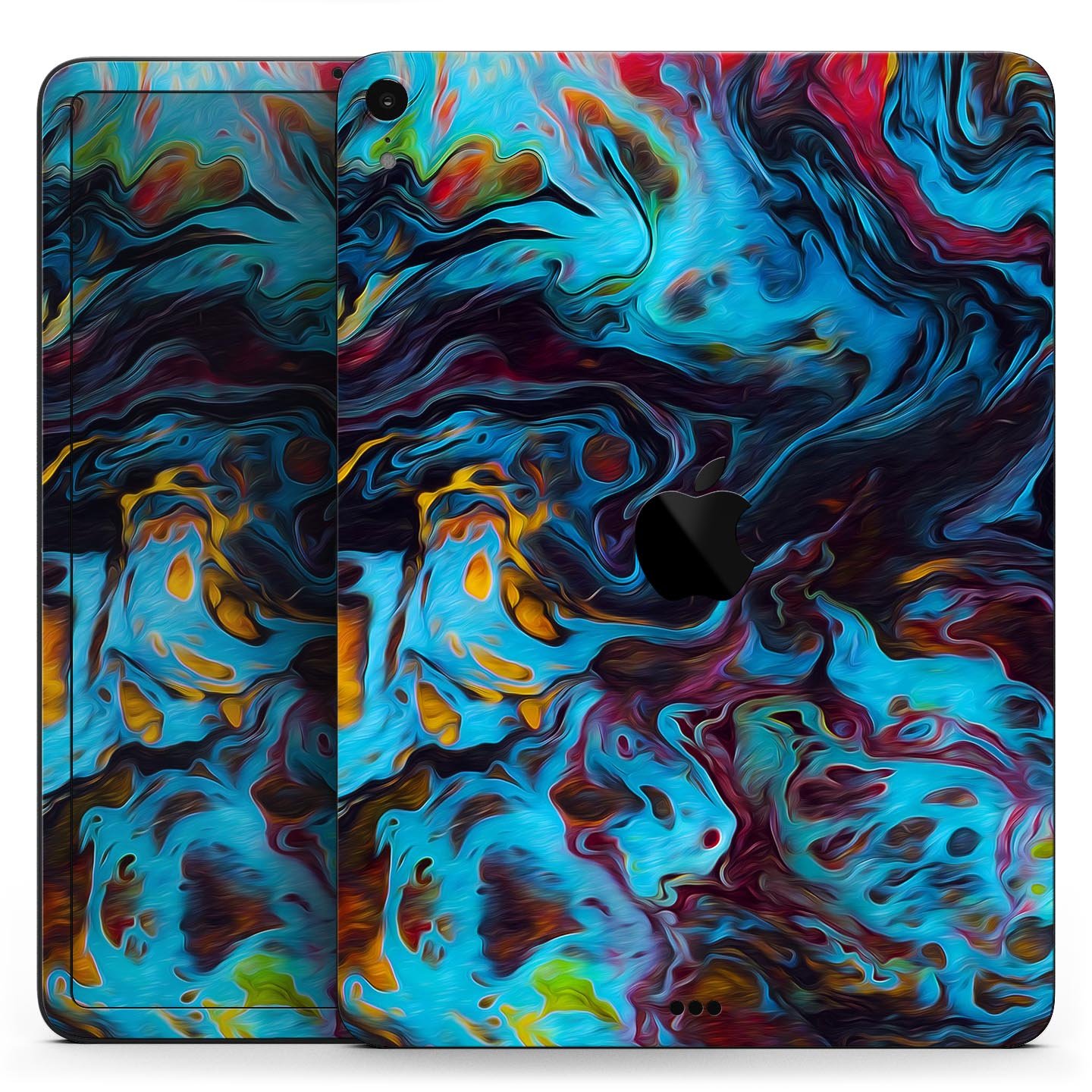 Liquid Abstract Paint Remix V43 skin decal for Apple devices, showcasing vibrant abstract design and premium 3M material.