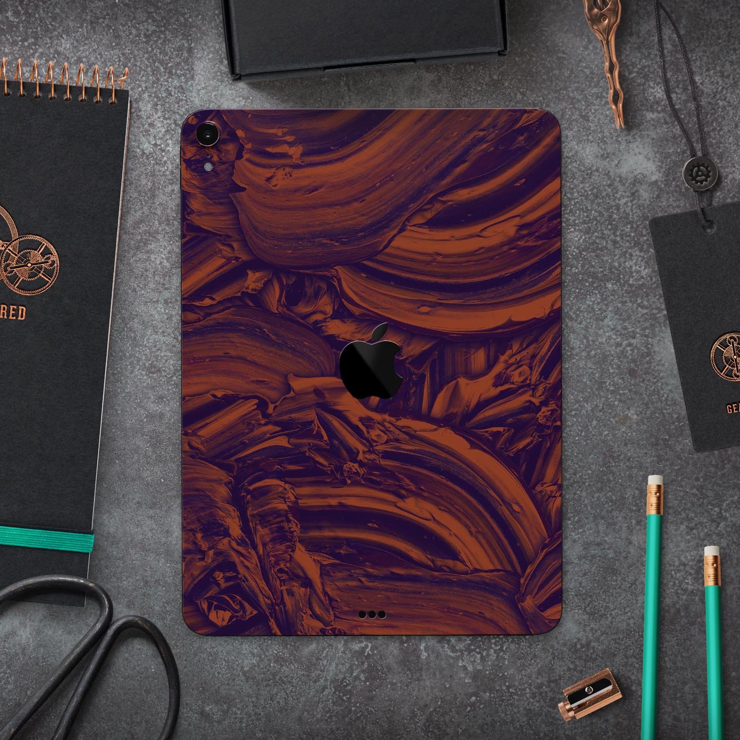 Liquid Abstract Paint Remix V47 full body skin decal for Apple devices, showcasing vibrant colors and a sleek design.