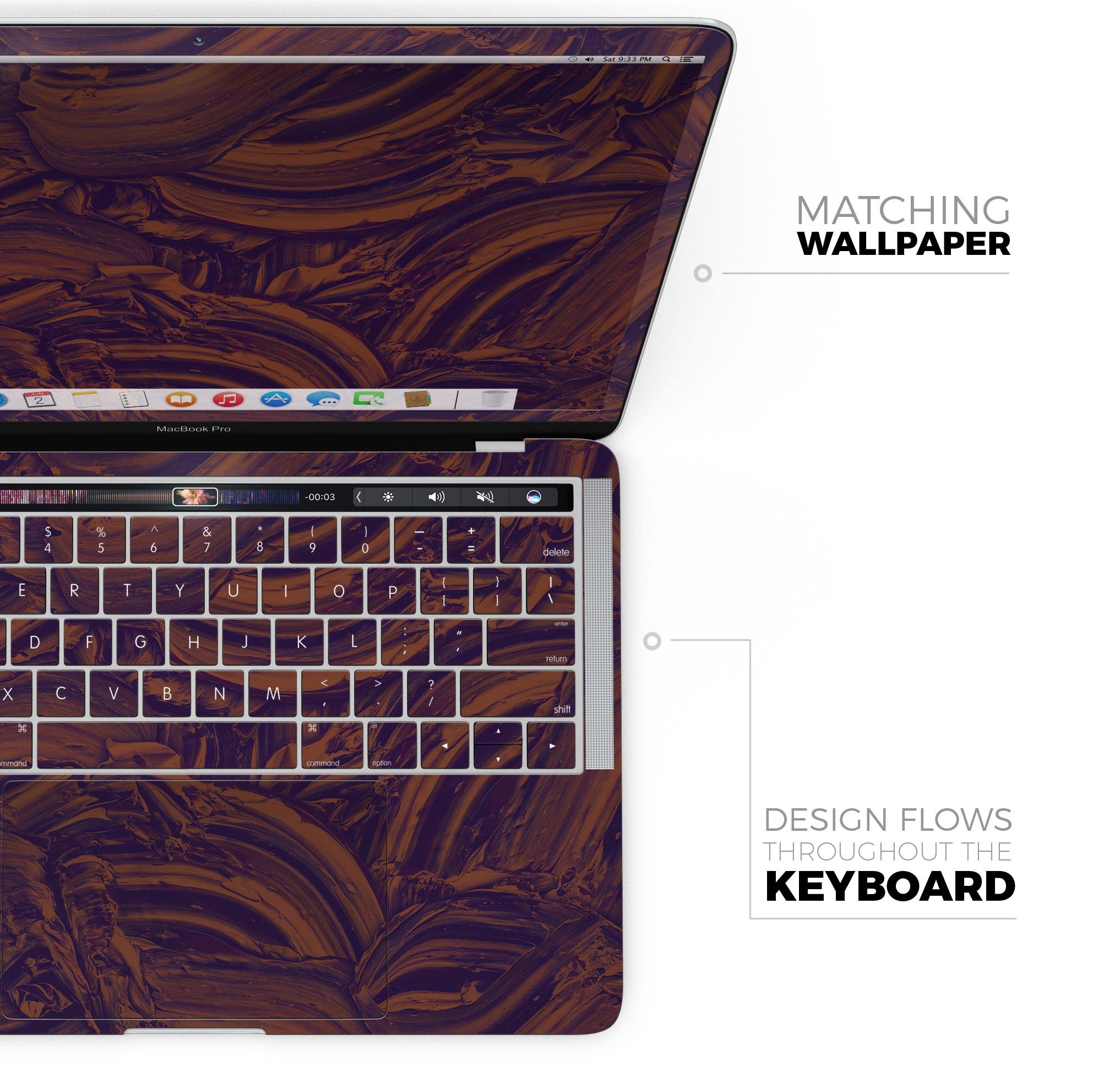 Liquid Abstract Paint Remix V47 skin decal wrap kit for MacBook, showcasing vibrant colors and a sleek design.