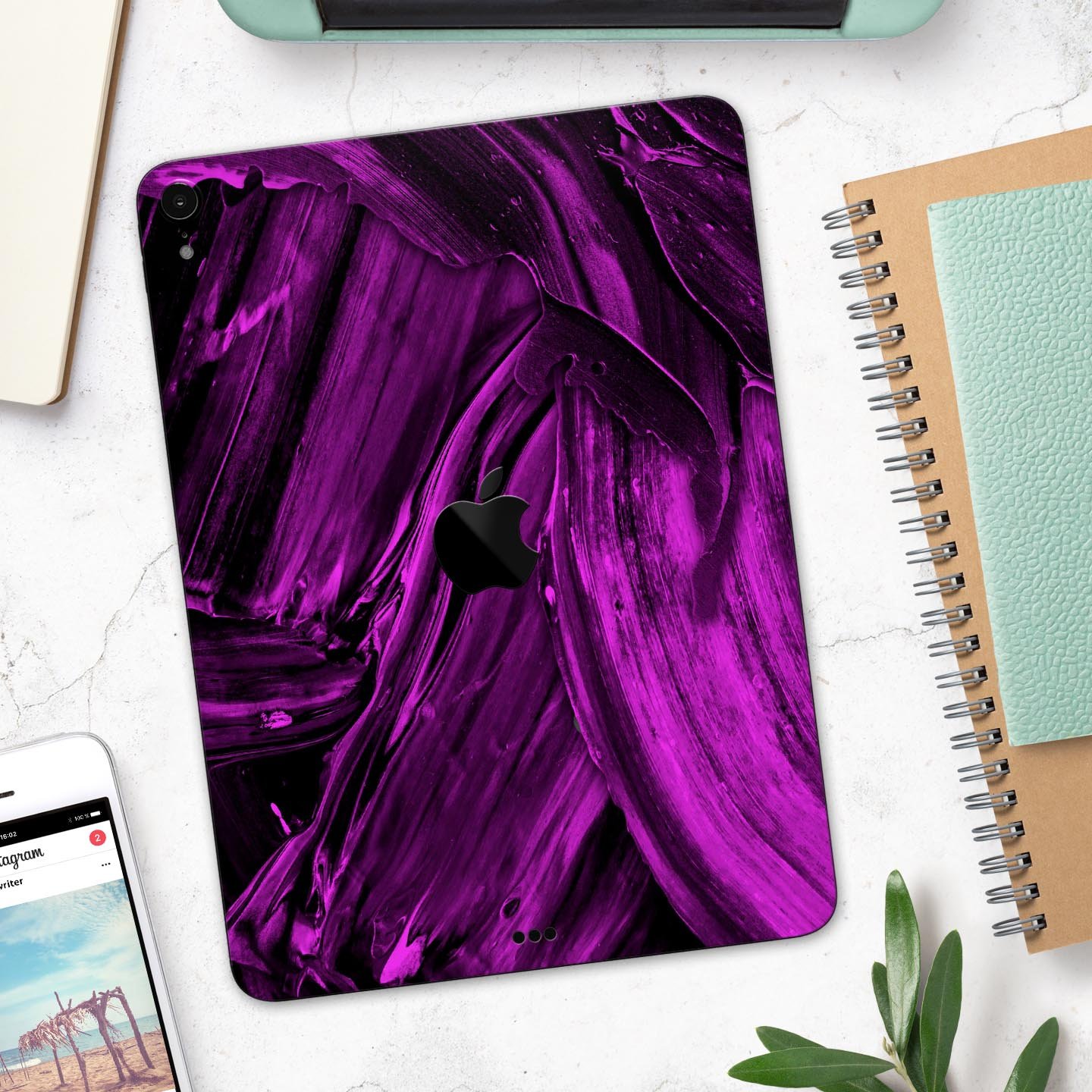 Liquid Abstract Paint Remix V48 skin decal for Apple devices, showcasing vibrant abstract design and premium 3M material.