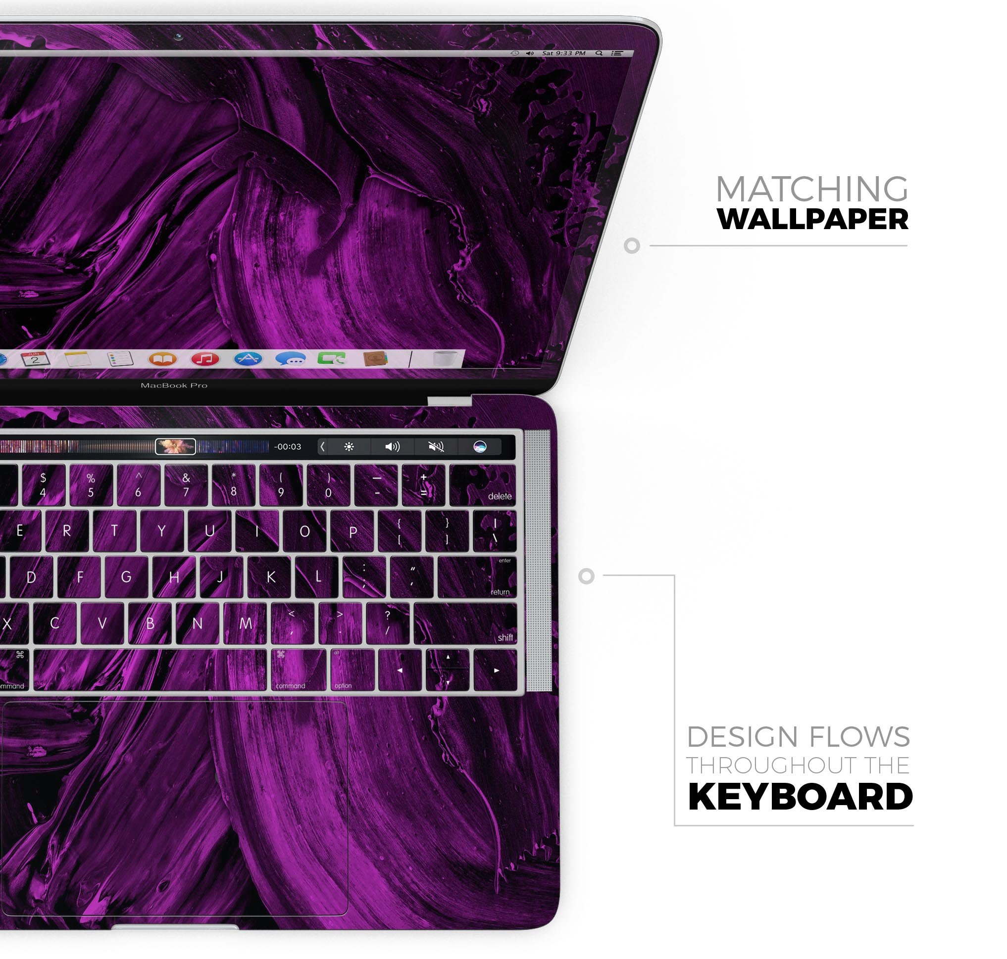 Liquid Abstract Paint Remix V48 skin decal wrap kit for MacBook, showcasing vibrant colors and a sleek design.