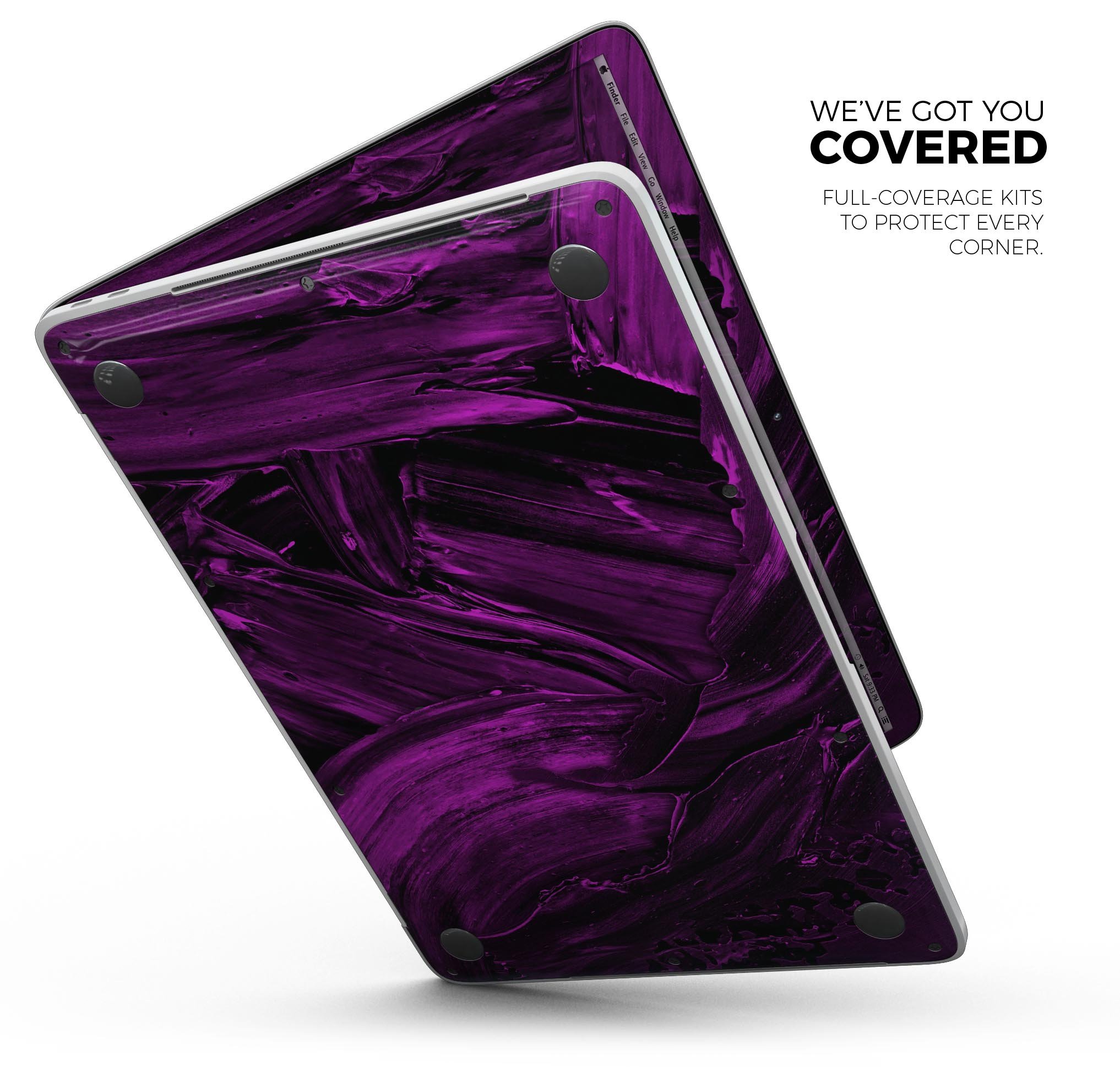 Liquid Abstract Paint Remix V48 skin decal wrap kit for MacBook, showcasing vibrant colors and a sleek design.