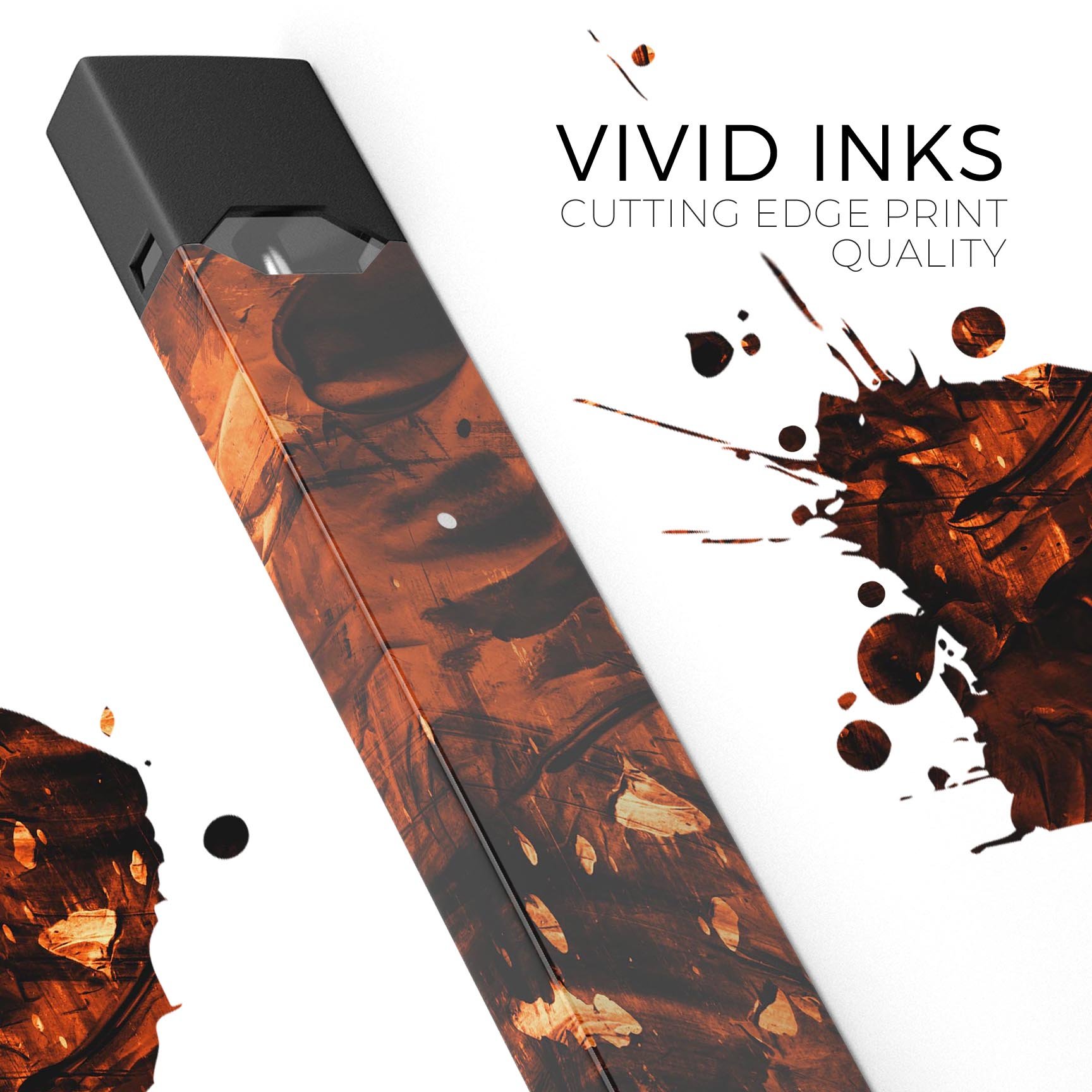 Liquid Abstract Paint Remix V49 skin-wrap for JUUL device, featuring vibrant abstract design and protective dual-layer construction.