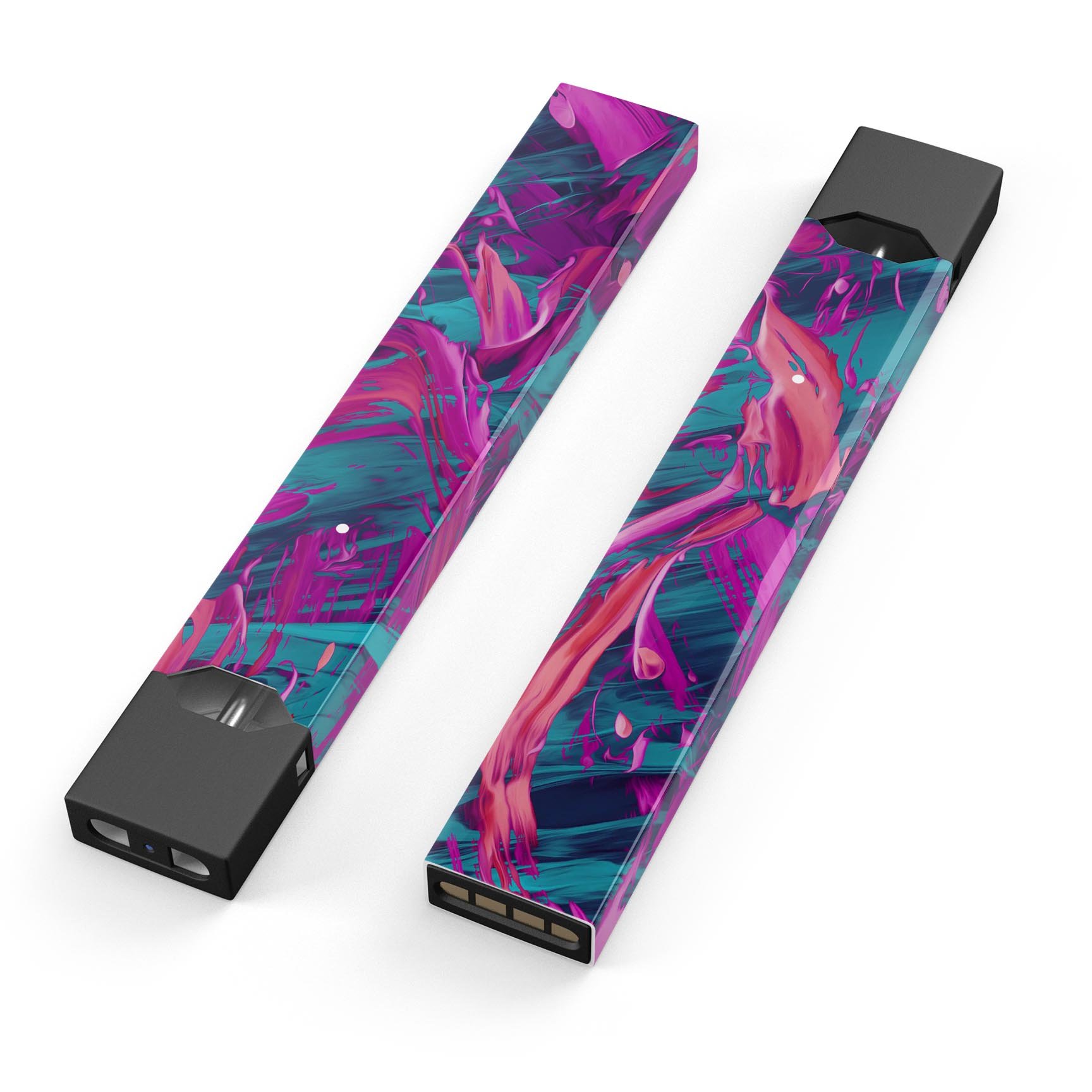 Liquid Abstract Paint Remix V5 skin wrap for JUUL device, showcasing vibrant colors and a sleek design.