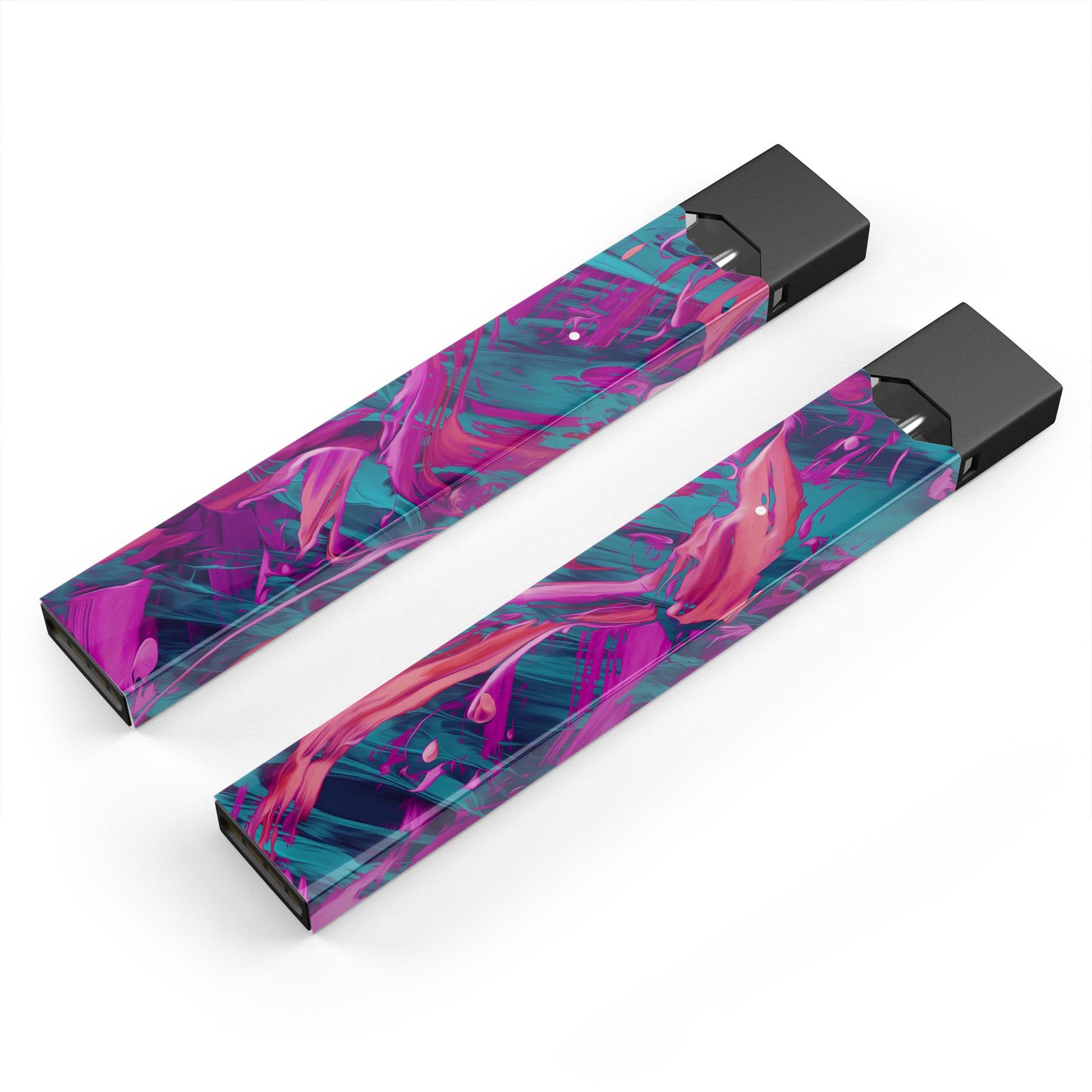 Liquid Abstract Paint Remix V5 skin wrap for JUUL device, showcasing vibrant colors and a sleek design.