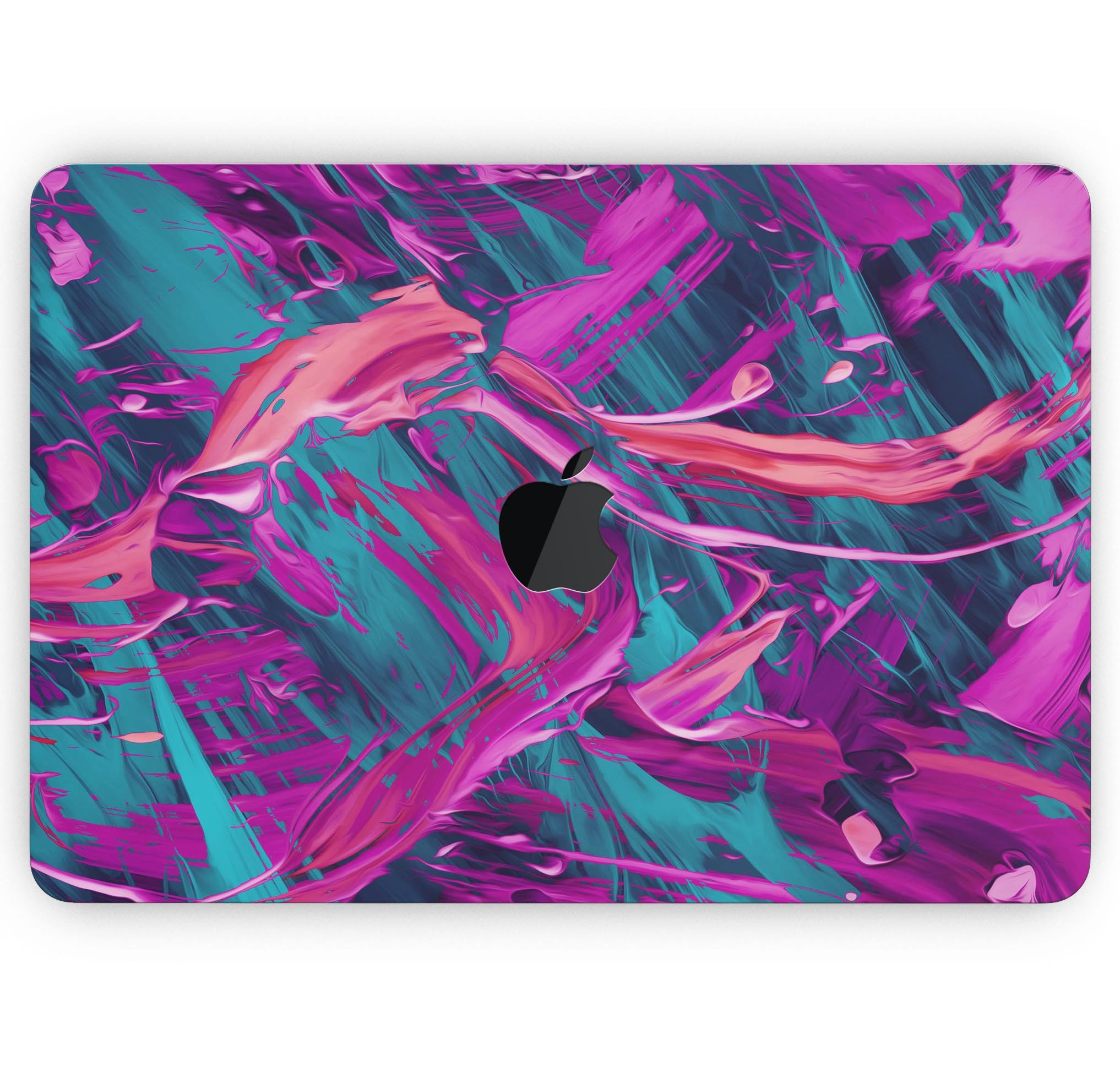 Liquid Abstract Paint Remix V5 skin decal wrap kit for MacBook, showcasing vibrant colors and a sleek design.