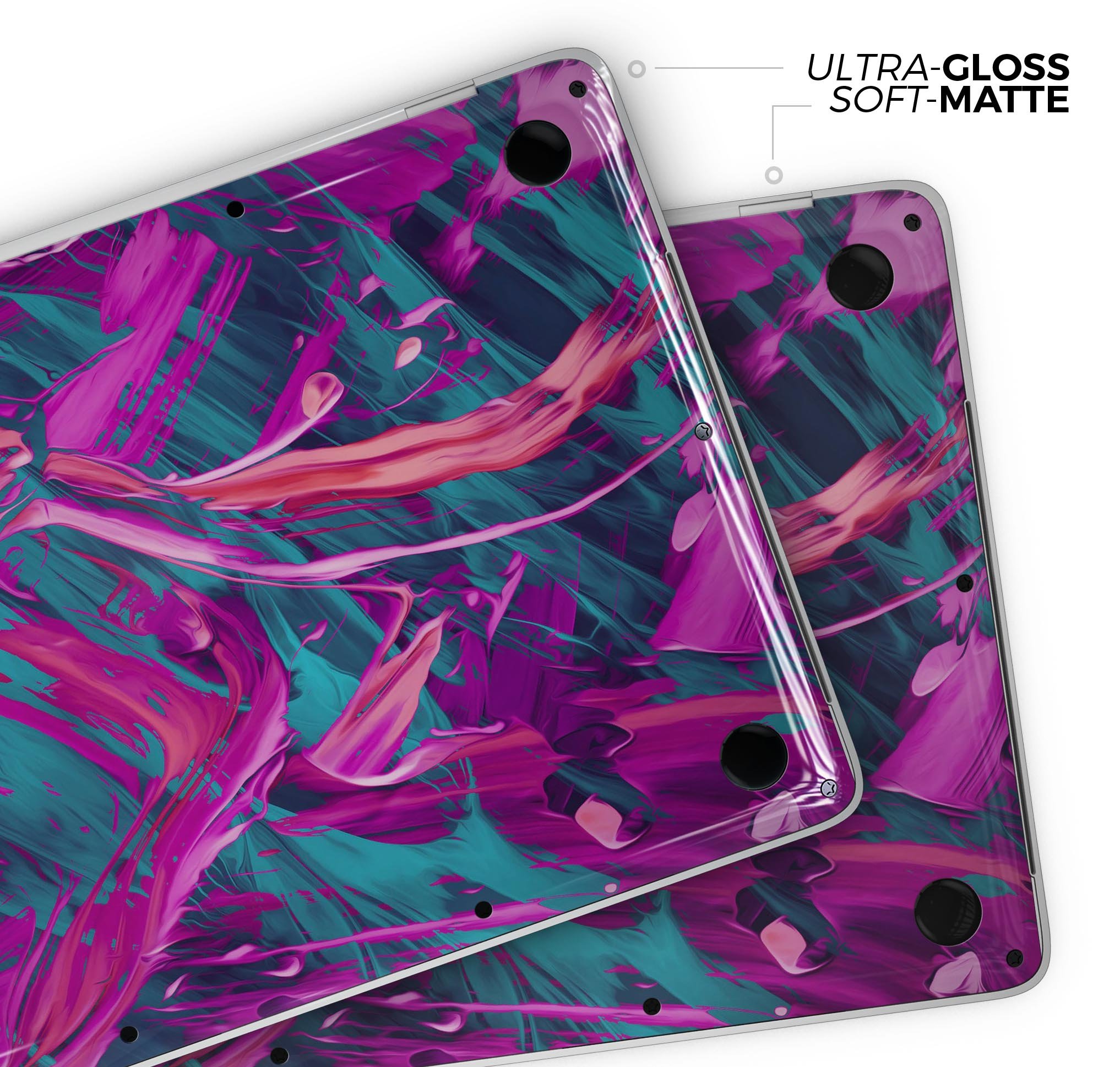 Liquid Abstract Paint Remix V5 skin decal wrap kit for MacBook, showcasing vibrant colors and a sleek design.