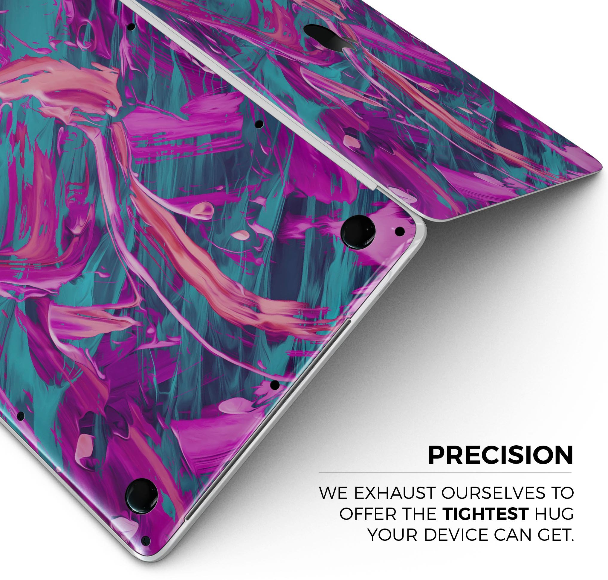 Liquid Abstract Paint Remix V5 skin decal wrap kit for MacBook, showcasing vibrant colors and a sleek design.