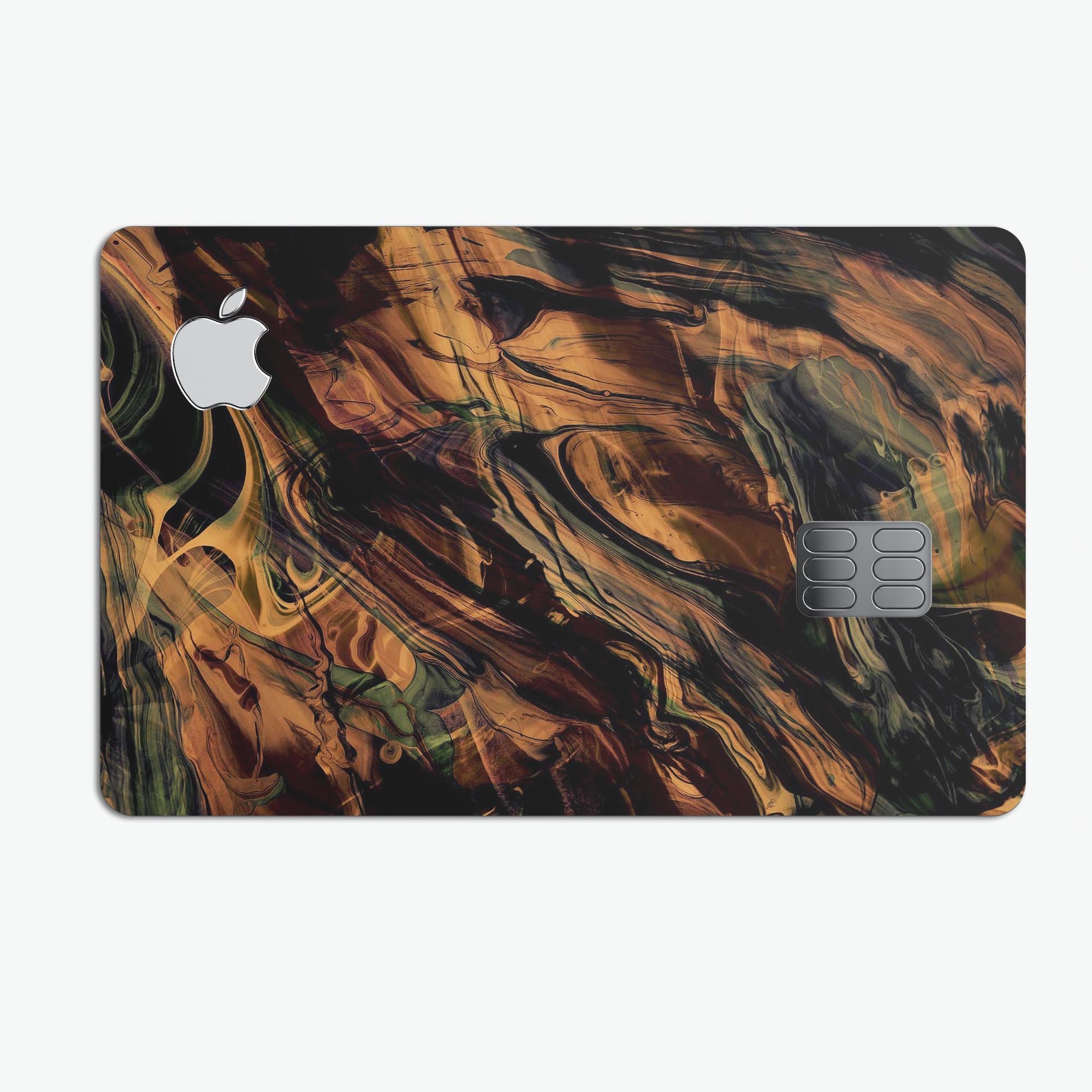 Liquid Abstract Paint Remix V50 skin for Apple Card, showcasing vibrant colors and premium vinyl material.