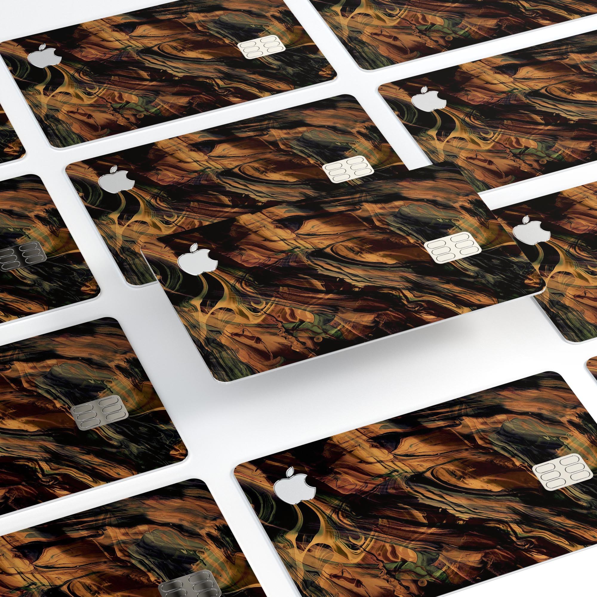 Liquid Abstract Paint Remix V50 skin for Apple Card, showcasing vibrant colors and premium vinyl material.