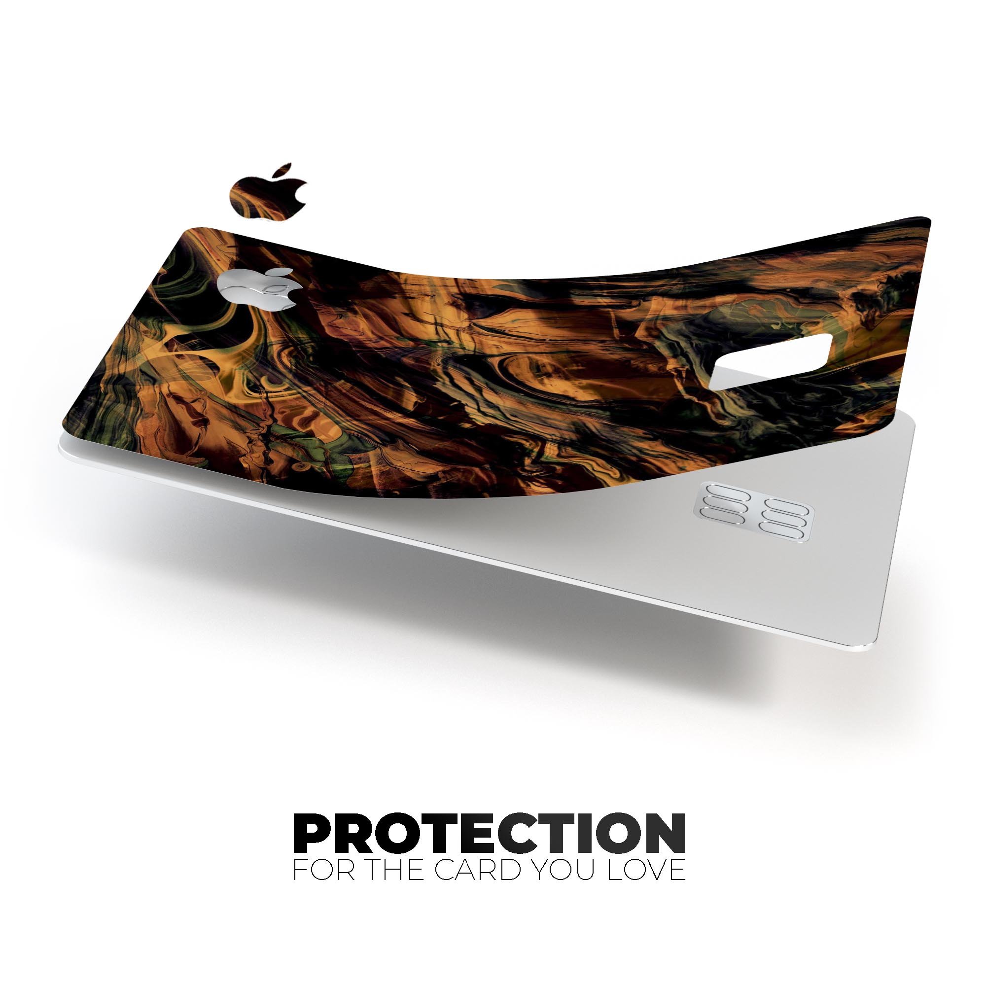 Liquid Abstract Paint Remix V50 skin for Apple Card, showcasing vibrant colors and premium vinyl material.