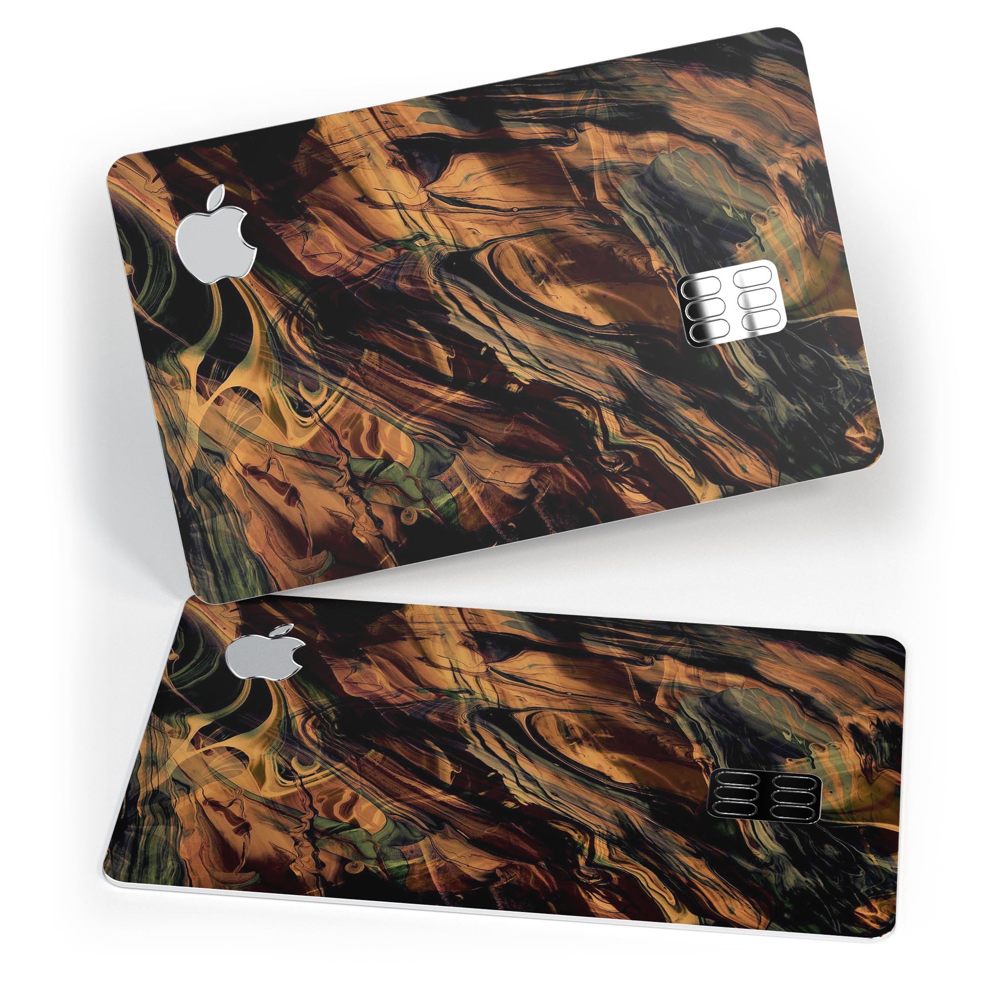 Liquid Abstract Paint Remix V50 skin for Apple Card, showcasing vibrant colors and premium vinyl material.