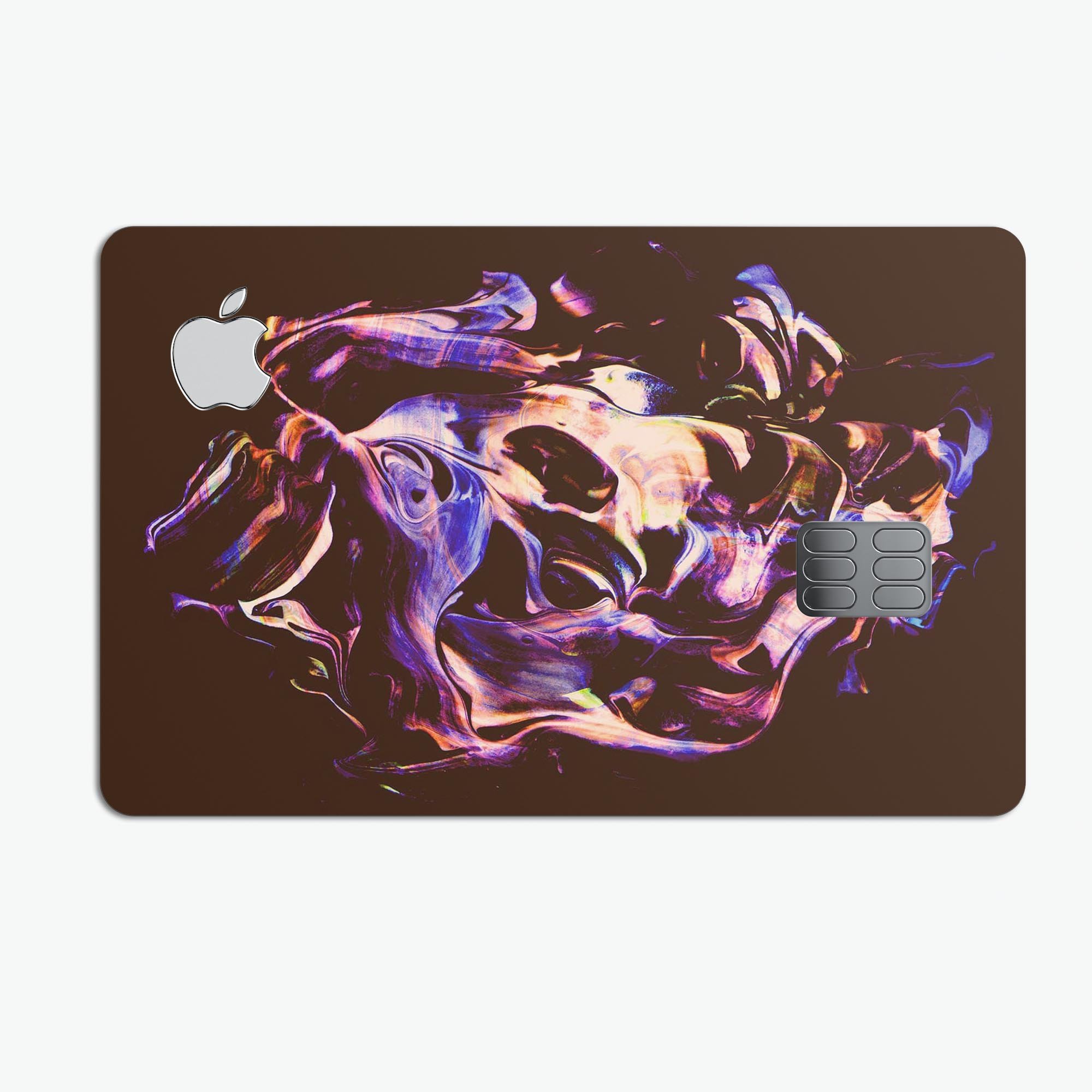 Liquid Abstract Paint Remix V51 skin kit for Apple Card, showcasing vibrant design and premium vinyl material.