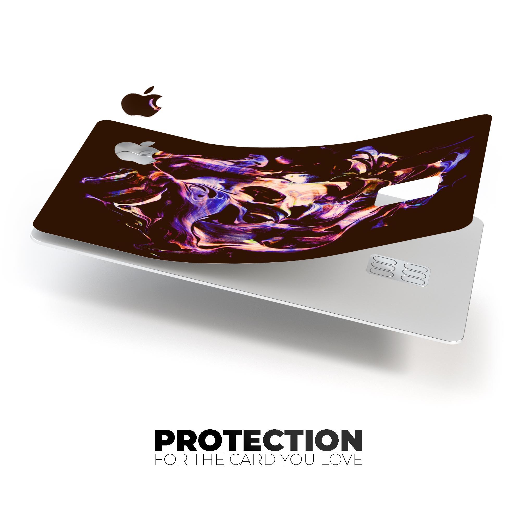 Liquid Abstract Paint Remix V51 skin kit for Apple Card, showcasing vibrant design and premium vinyl material.