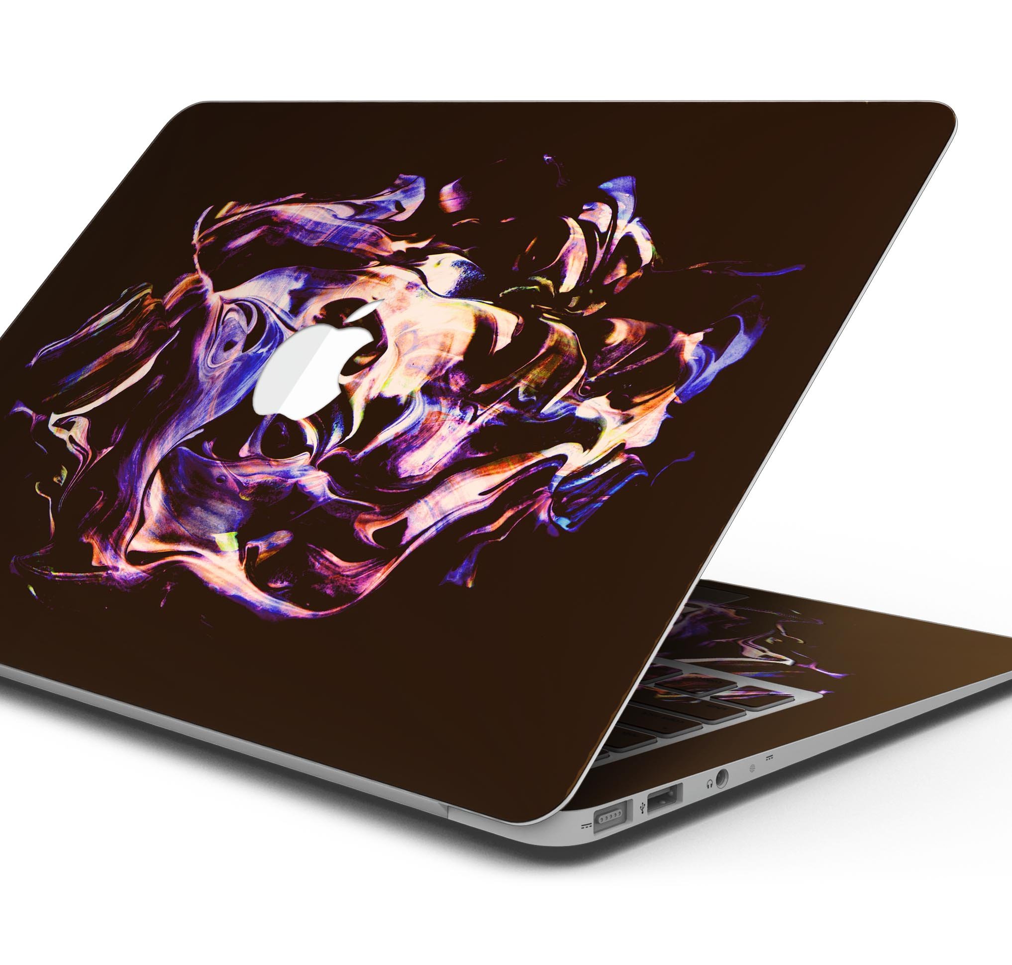 Liquid Abstract Paint Remix V51 skin decal wrap kit for MacBook, showcasing vibrant abstract design and premium vinyl material.