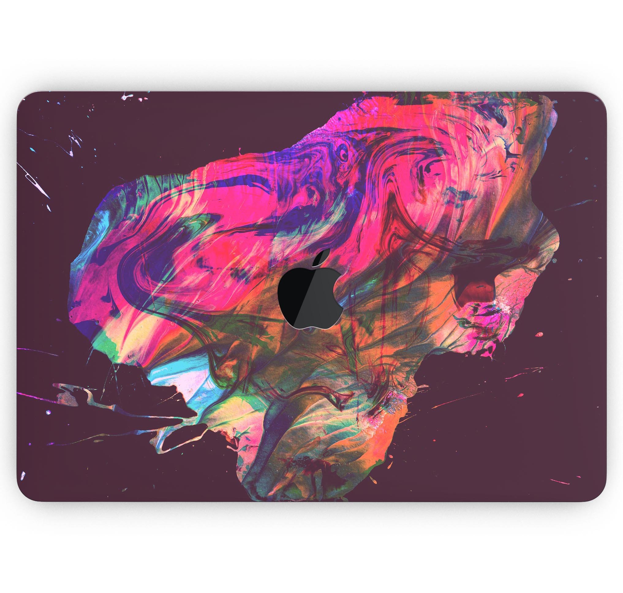 Liquid Abstract Paint Remix V52 skin decal wrap kit for MacBook, showcasing vibrant colors and a sleek design.