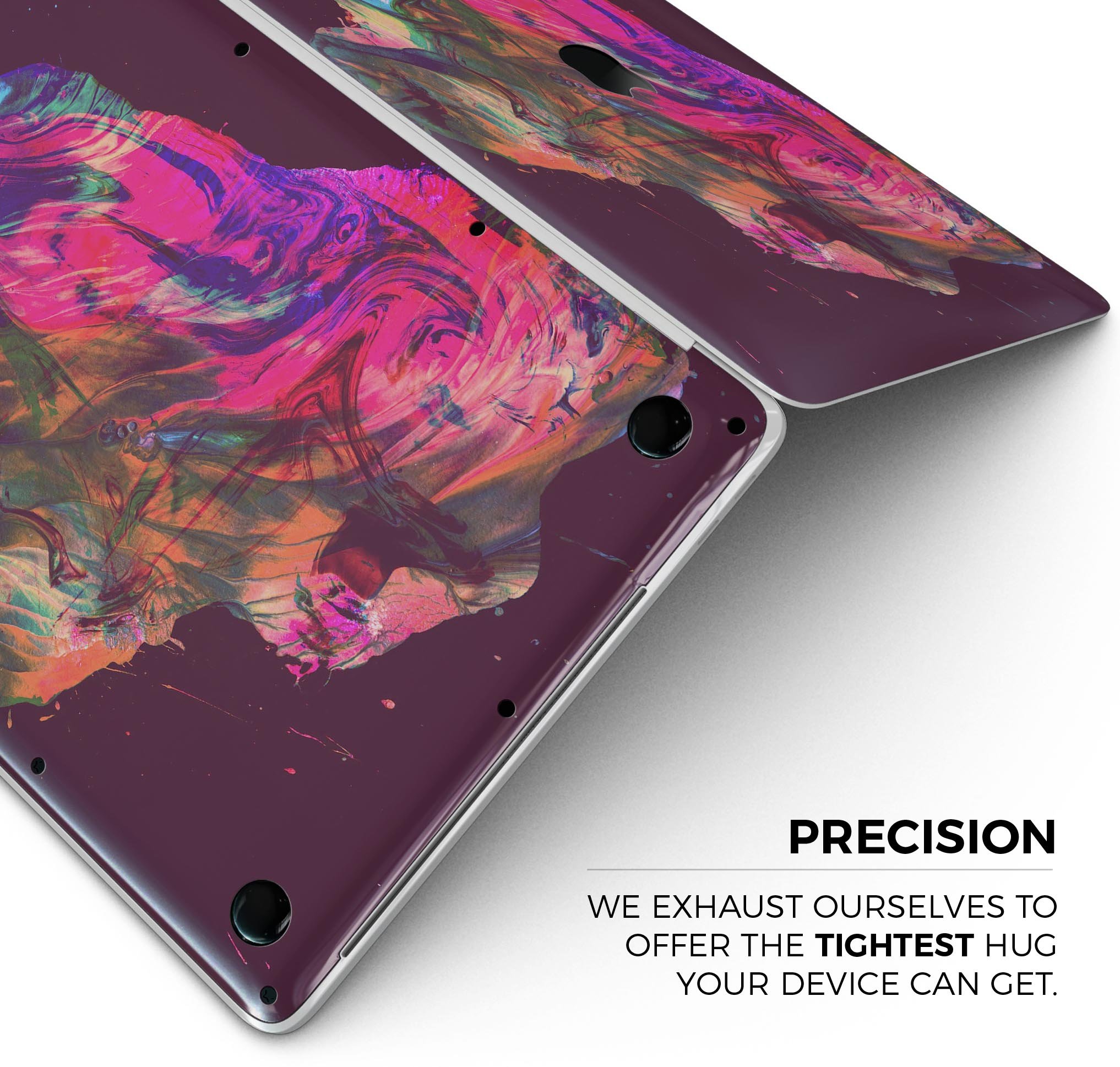 Liquid Abstract Paint Remix V52 skin decal wrap kit for MacBook, showcasing vibrant colors and a sleek design.