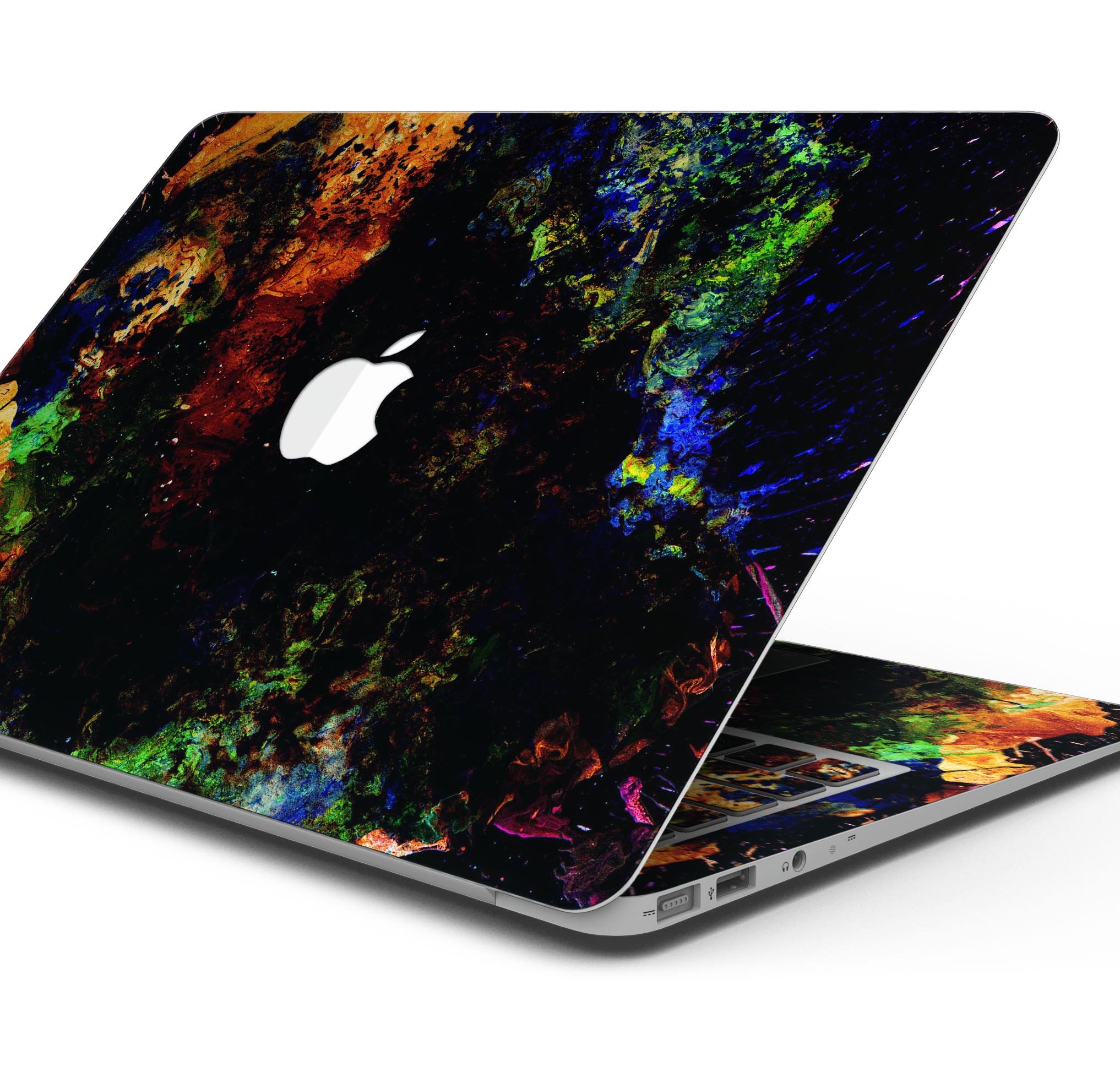 Liquid Abstract Paint Remix V53 skin decal wrap kit for MacBook, showcasing vibrant abstract design and premium vinyl material.