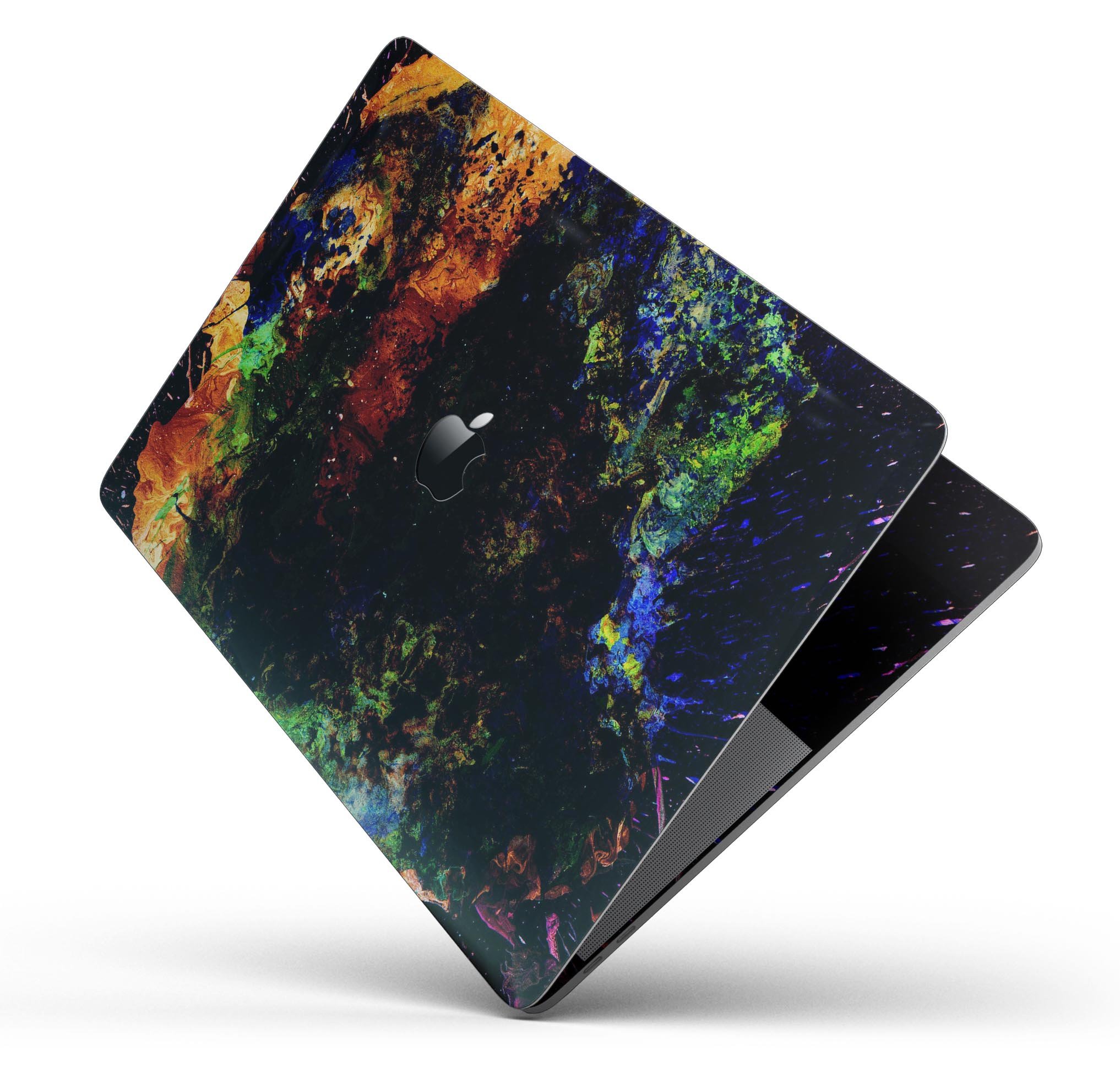 Liquid Abstract Paint Remix V53 skin decal wrap kit for MacBook, showcasing vibrant abstract design and premium vinyl material.