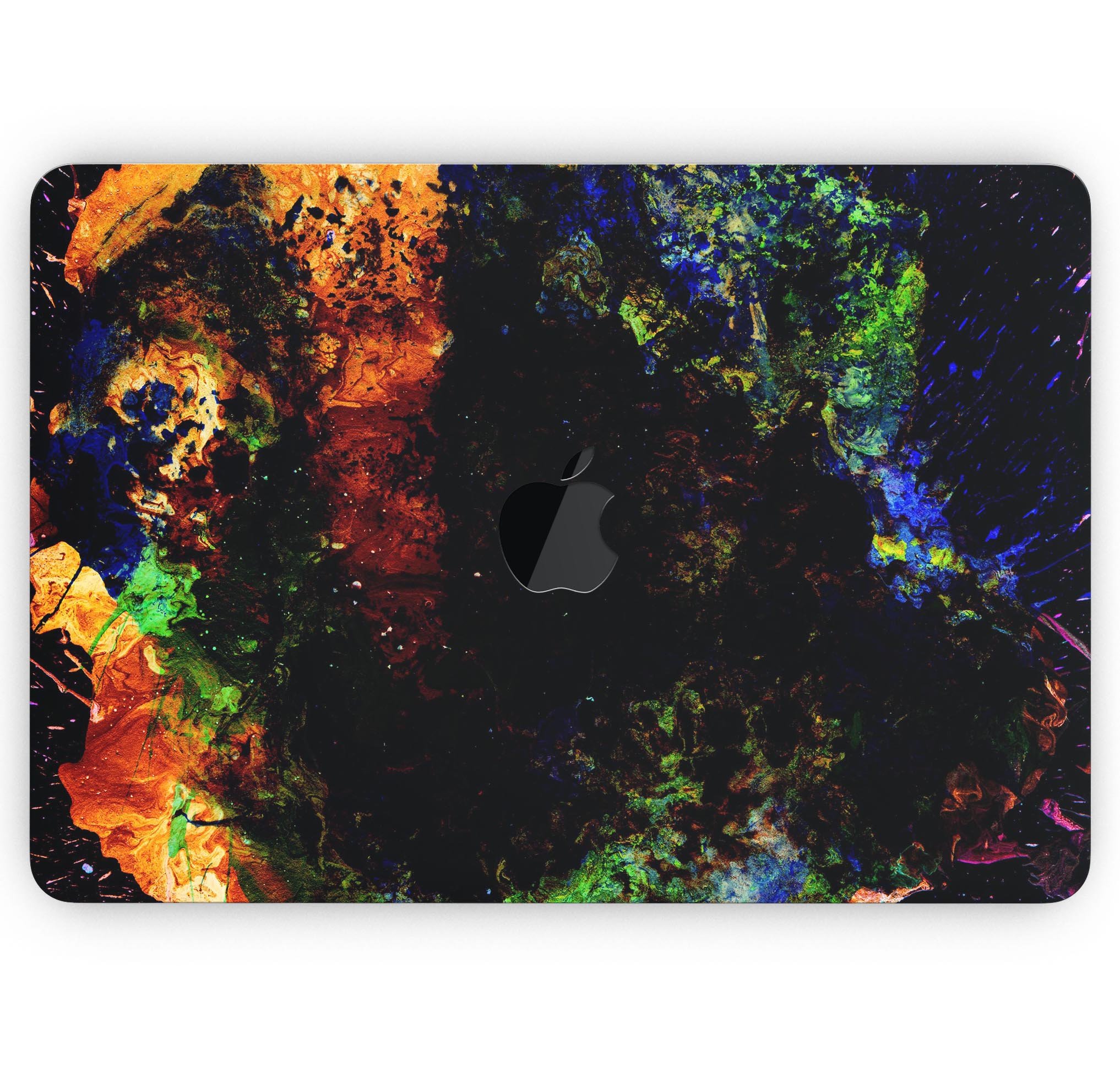 Liquid Abstract Paint Remix V53 skin decal wrap kit for MacBook, showcasing vibrant abstract design and premium vinyl material.