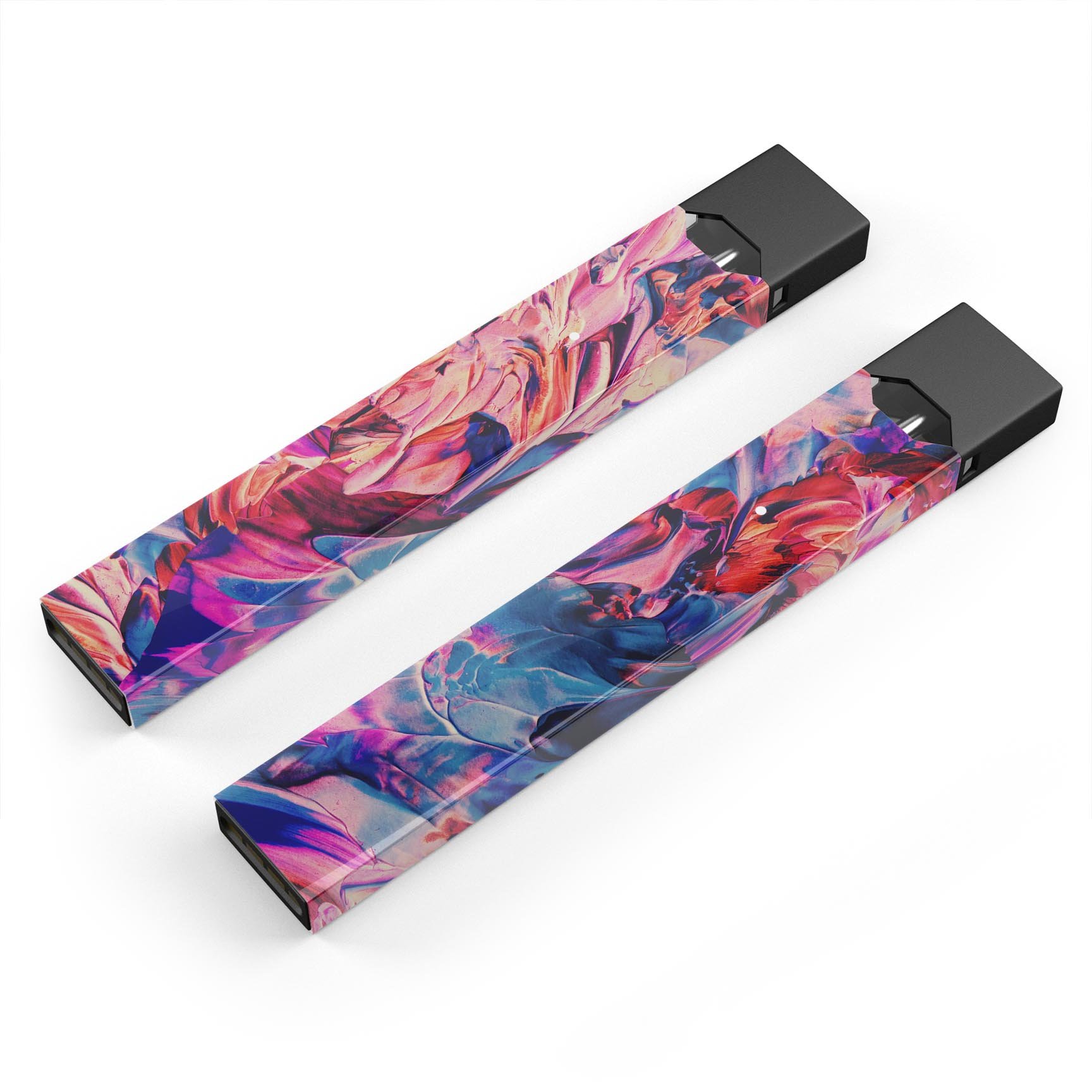 Liquid Abstract Paint Remix V56 skin-wrap for JUUL device, showcasing vibrant colors and a sleek design.