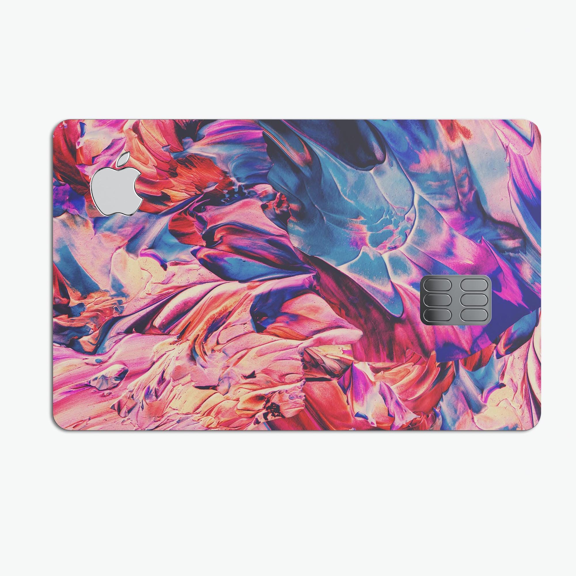 Liquid Abstract Paint Remix V56 skin for Apple Card, showcasing vibrant colors and a sleek design.