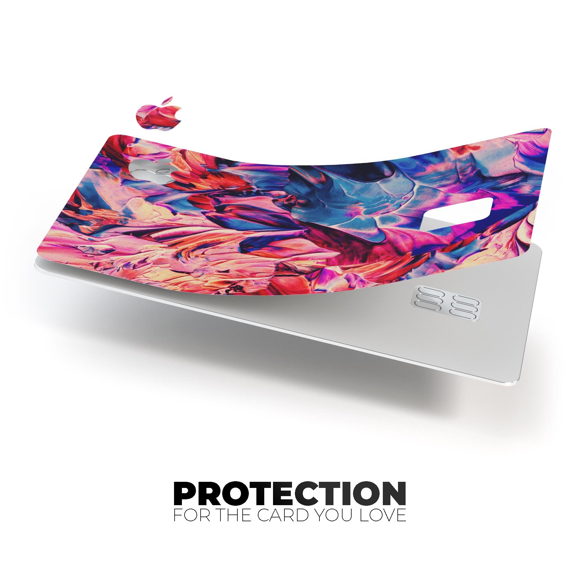 Liquid Abstract Paint Remix V56 skin for Apple Card, showcasing vibrant colors and a sleek design.