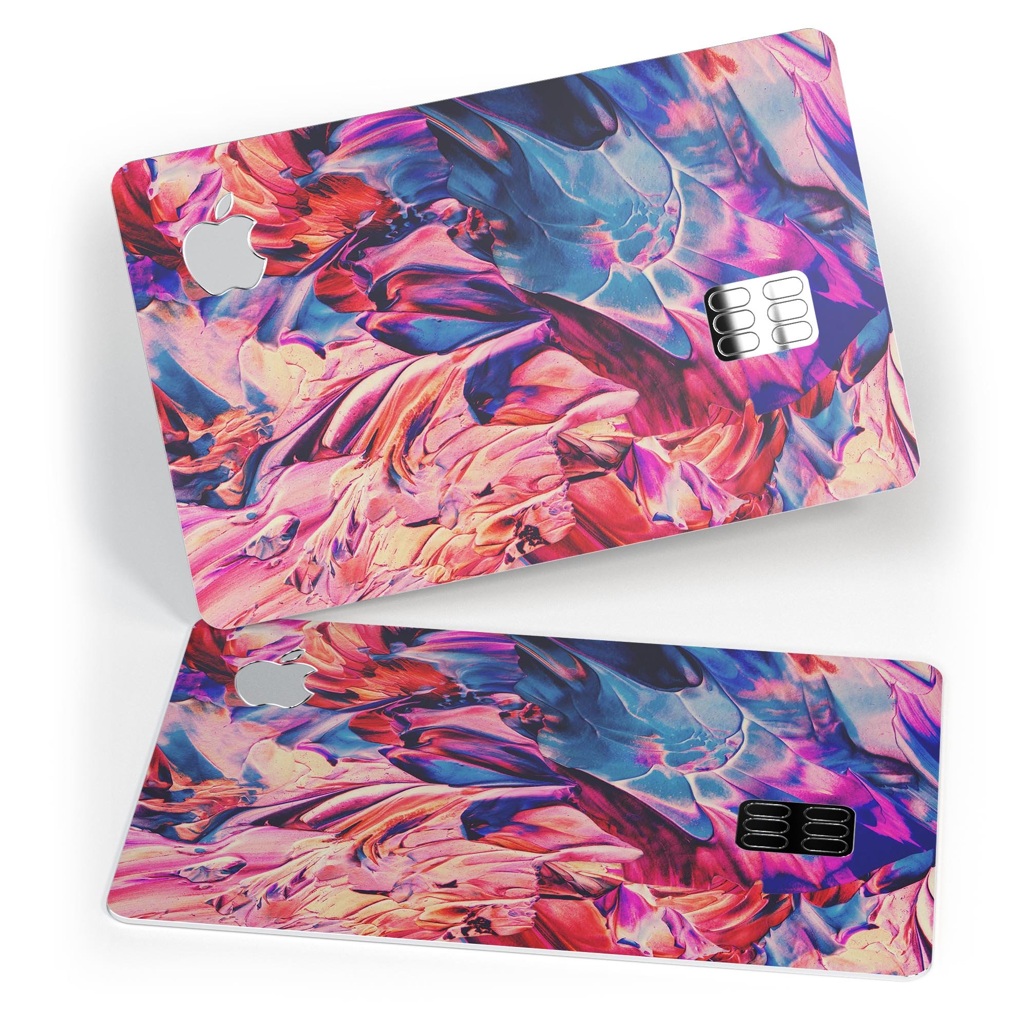 Liquid Abstract Paint Remix V56 skin for Apple Card, showcasing vibrant colors and a sleek design.