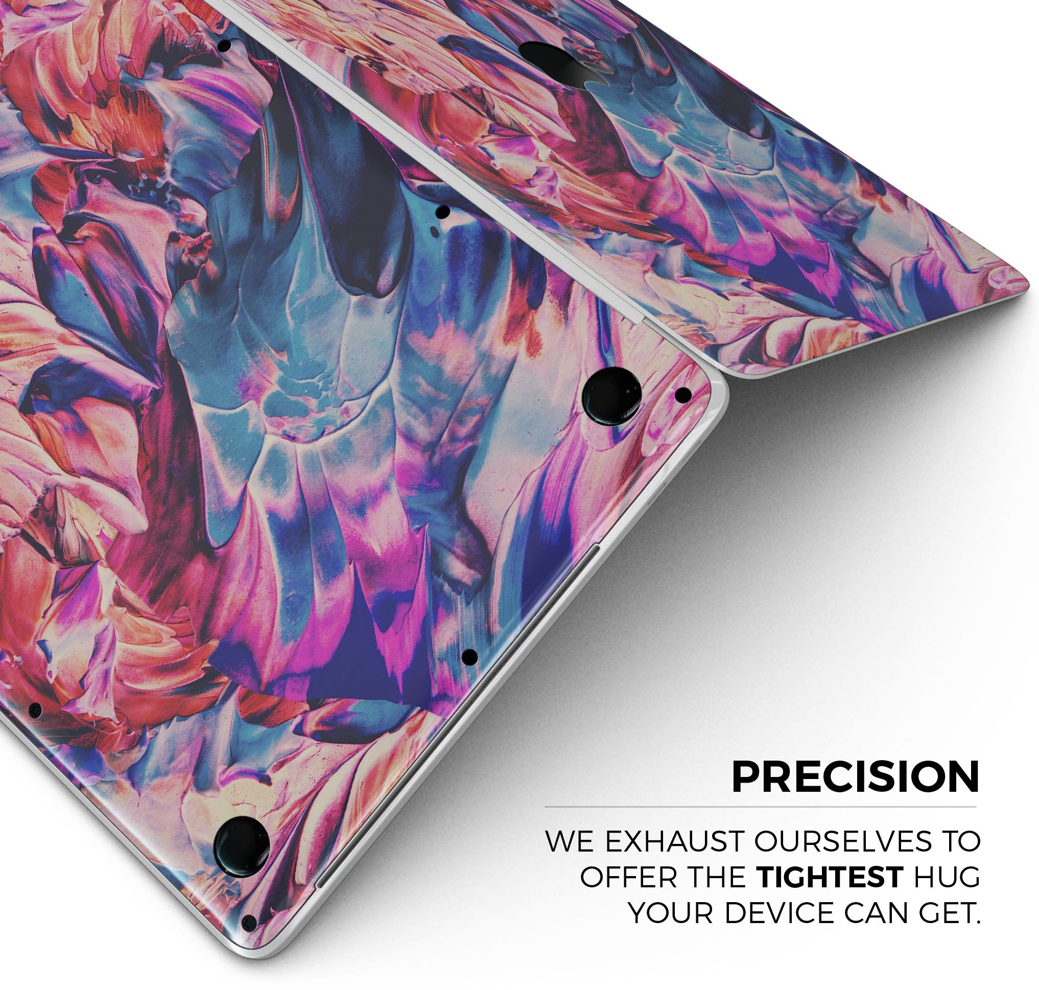 Liquid Abstract Paint Remix V56 skin decal wrap kit for MacBook, showcasing vibrant colors and a sleek design.