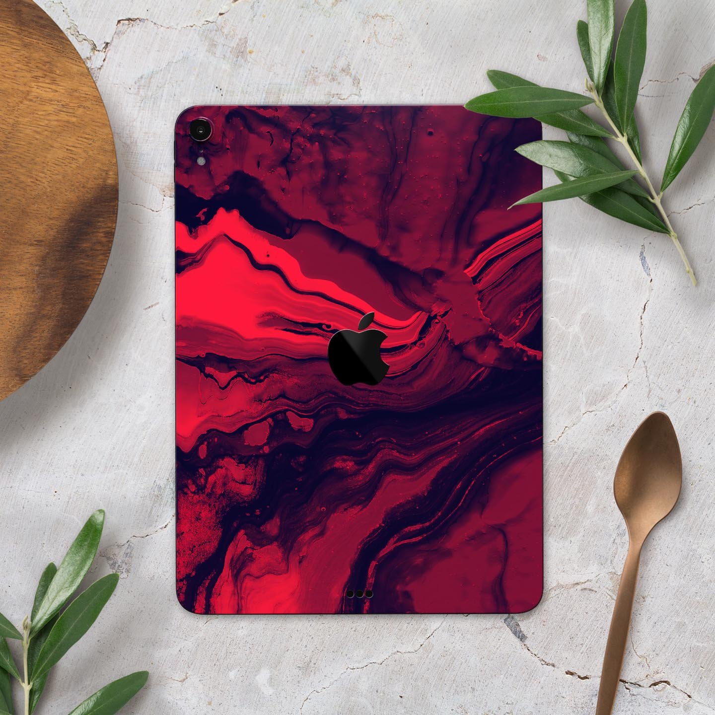 Liquid Abstract Paint Remix V6 skin decal for Apple devices, showcasing vibrant colors and intricate designs on a sleek surface.