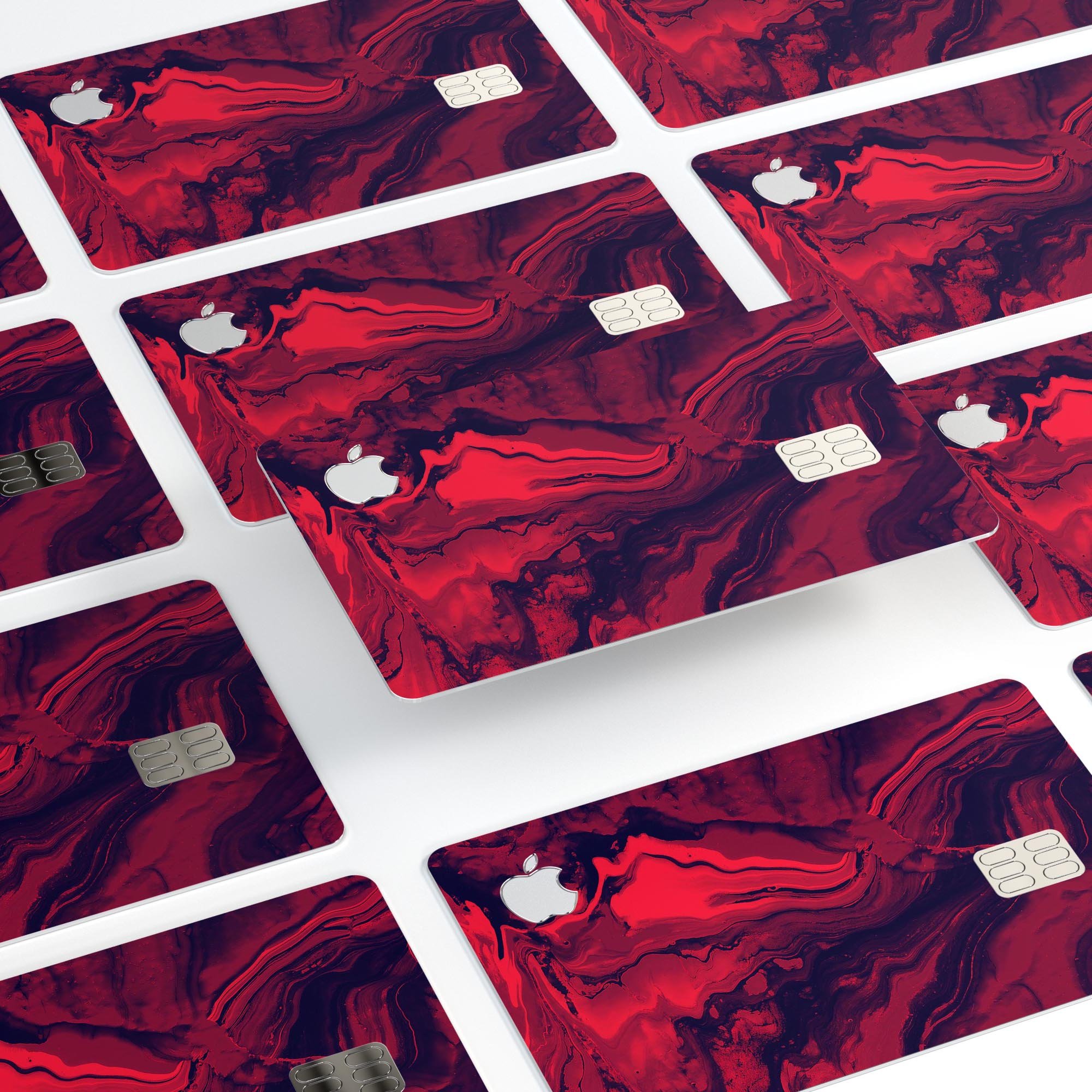 Liquid Abstract Paint Remix V6 skin for Apple Card, showcasing premium vinyl design with a glossy finish.