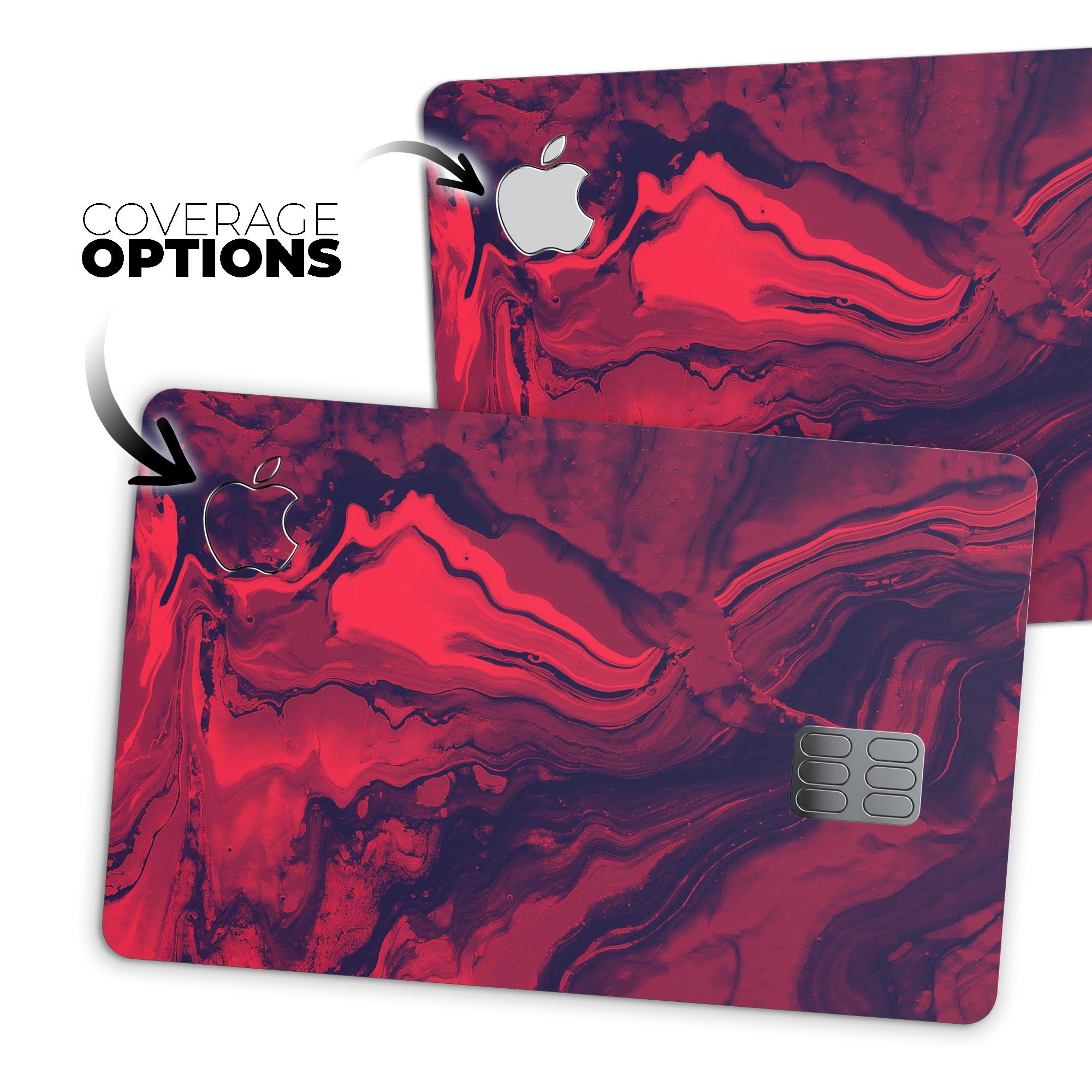 Liquid Abstract Paint Remix V6 skin for Apple Card, showcasing premium vinyl design with a glossy finish.