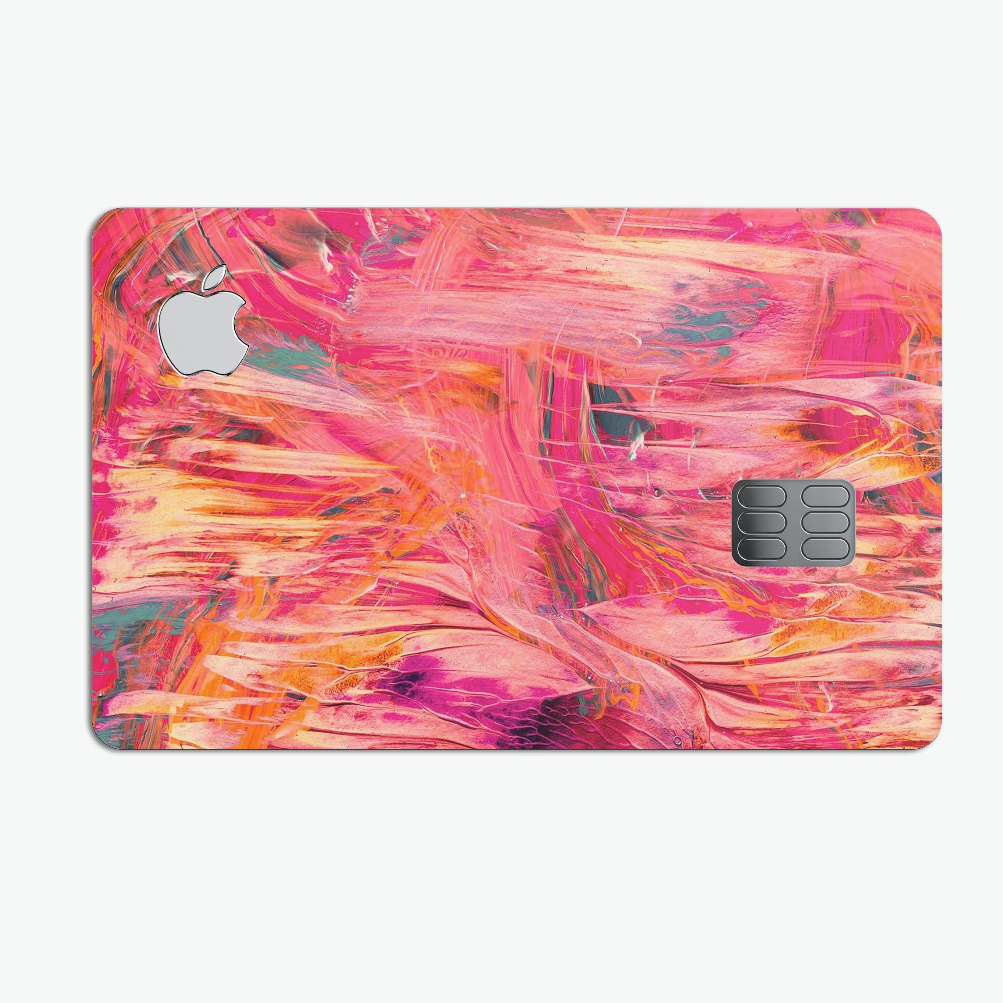 Liquid Abstract Paint Remix V61 skin for Apple Card, showcasing premium vinyl design with ultra-gloss finish.